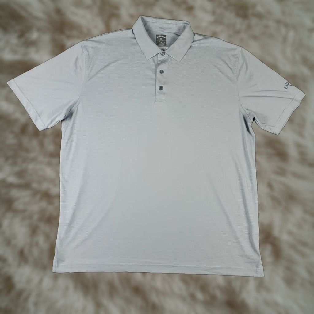 Callaway Callaway Polo Shirt Mens XL Size Gray Striped Opti Dri Fit Short Sleeve Golf Polo Shirt Callaway Gray Polyester Woven Fabric Breind? Size US XL / EU 56 / 4 - 1 Thumbnail