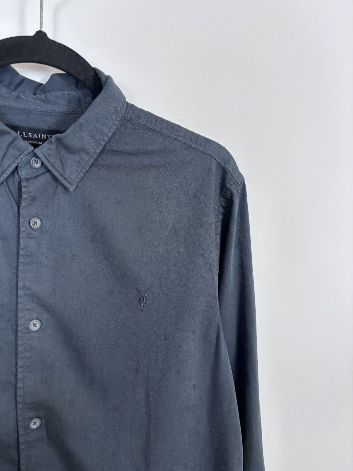Allsaints AllSaints Cosmo LS Men’s Long Sleeve Shirt Button Up Grey Size US M / EU 48-50 / 2 - 3 Thumbnail