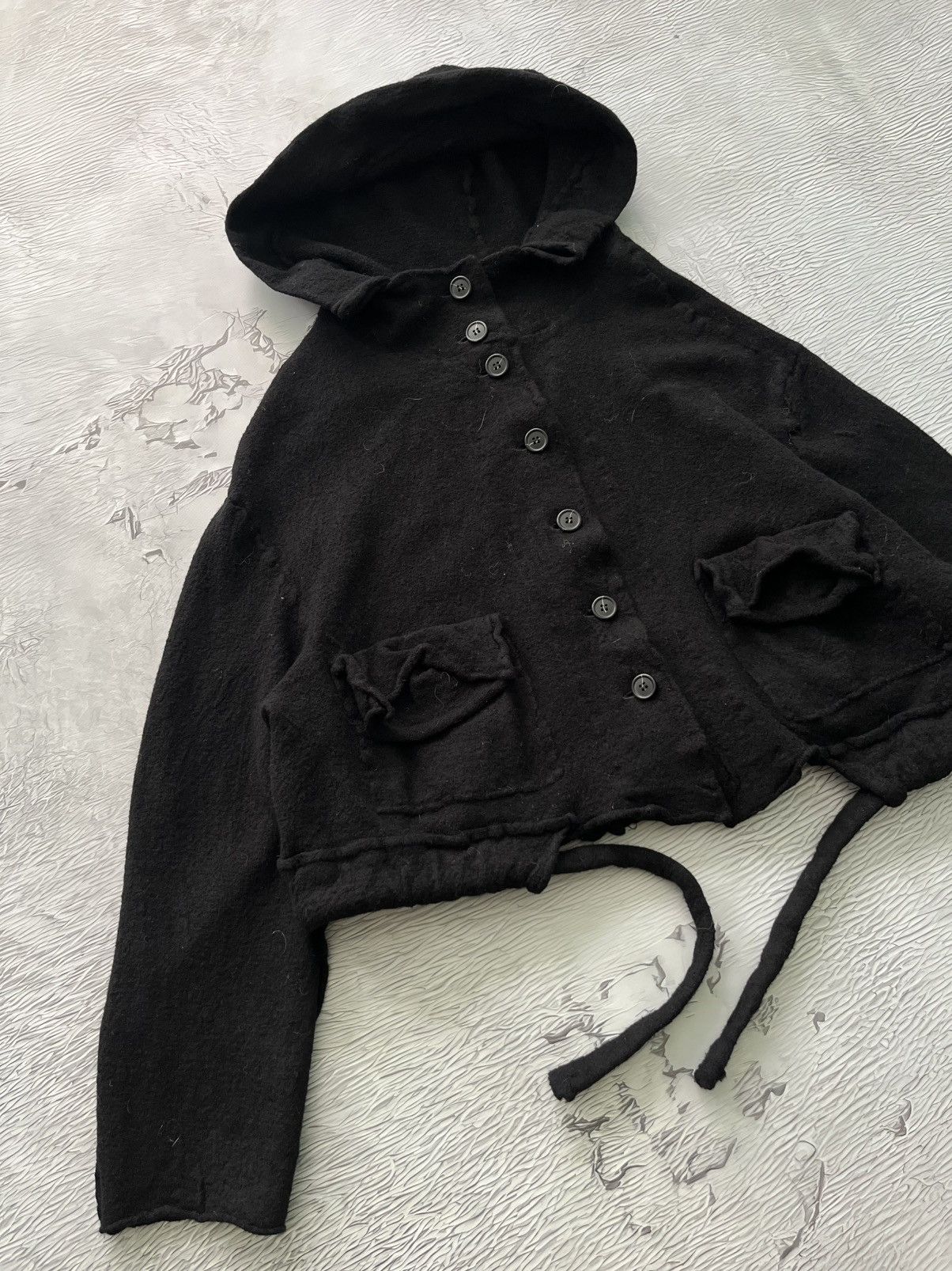 Rundholz RUNDHOLZ BLACK LABEL Mocca Pure Wool Hooded Cardigan Size S / US 4 / IT 40 - 3 Thumbnail