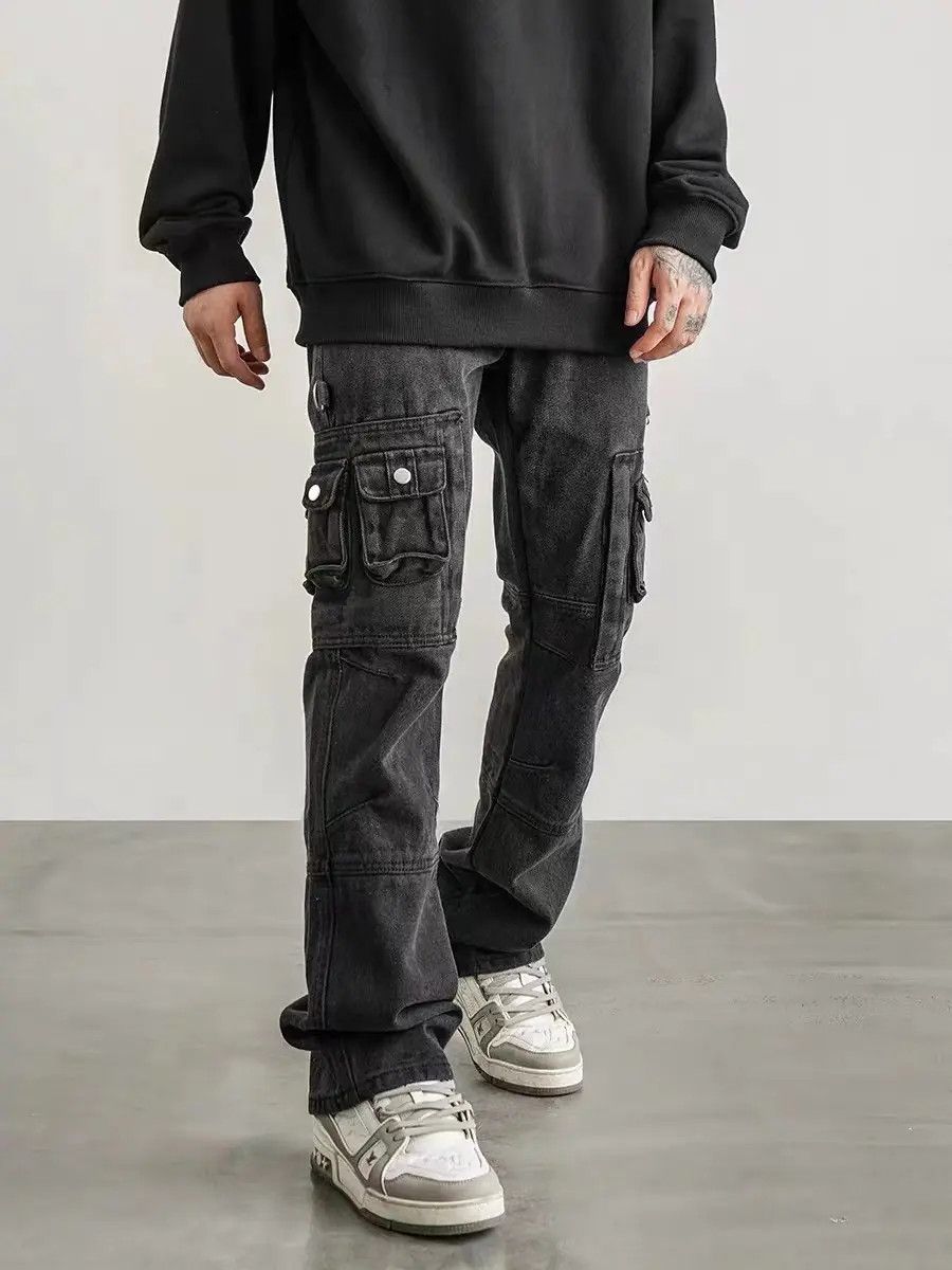 Japanese Brand × Jean High street multi-pocket workwear micro-flared jeans Size US 30 / EU 46 - 3 Thumbnail