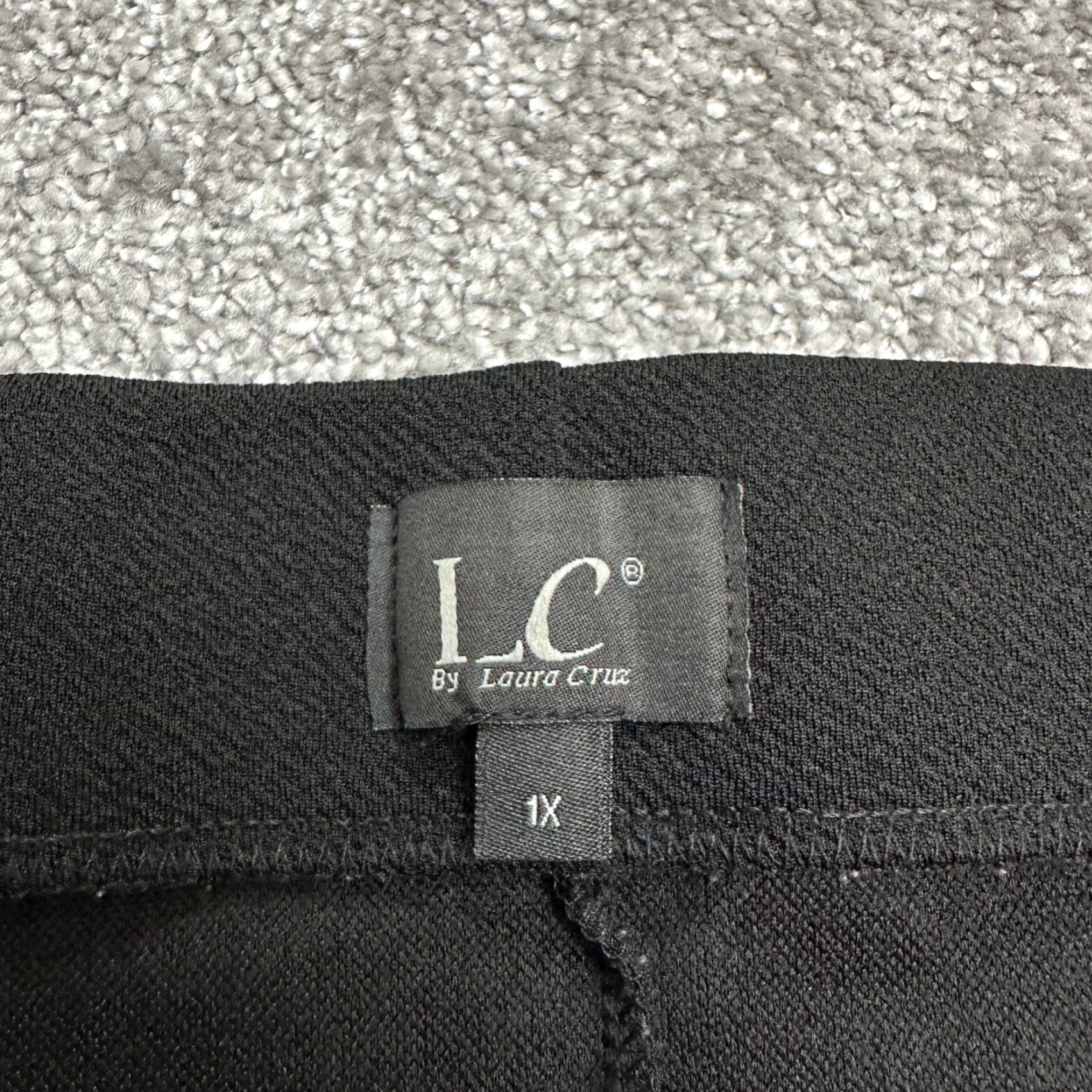 Vintage Laura Cruz Pencil Skirt Womens 1X Black Knee Length Pull On Stretch Casual Size 40" / US 18 - 4 Thumbnail