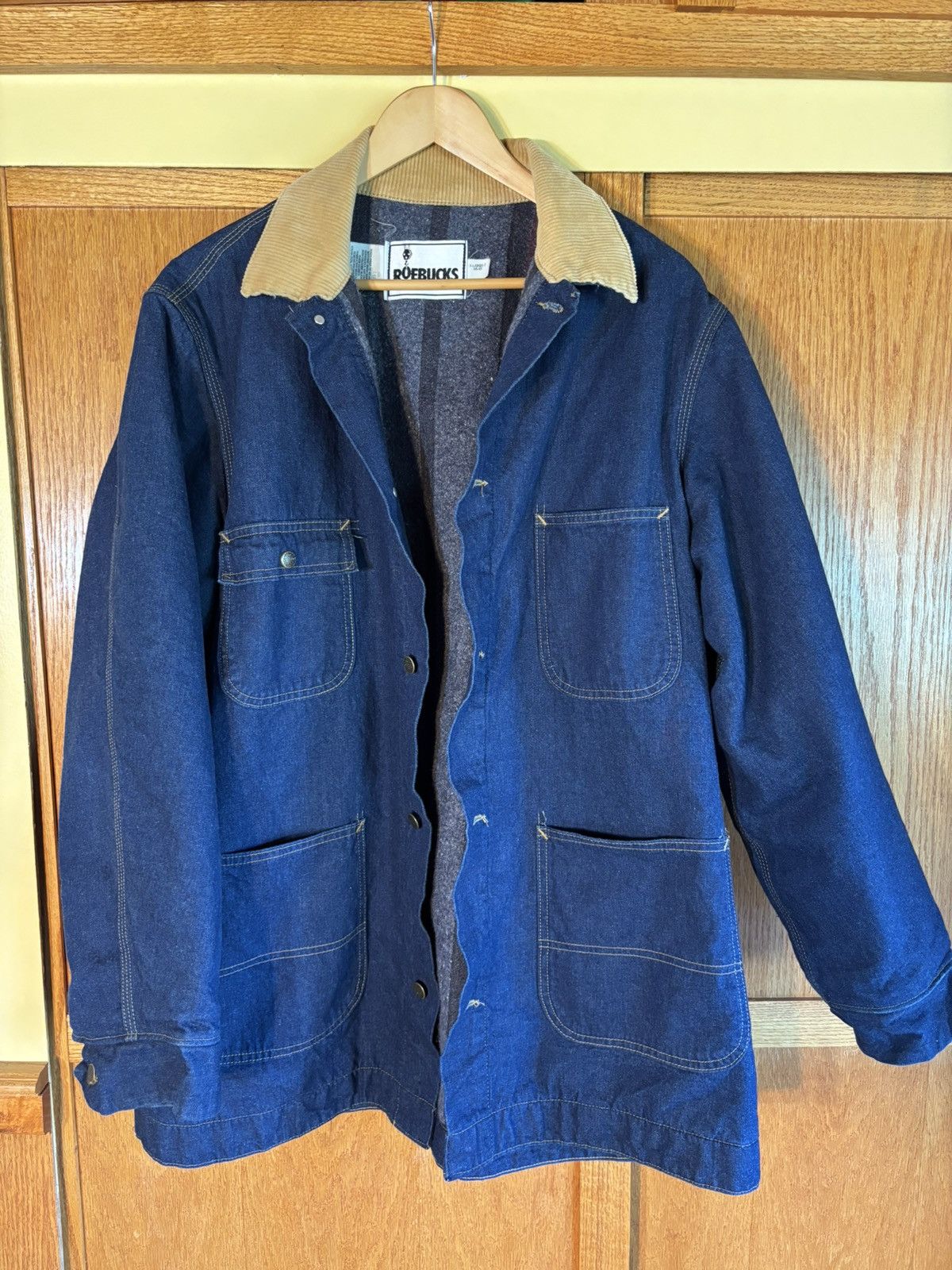 Sears Vintage Blanket Lined Chore Coat Roebucks Tall Corduroy Size US XL / EU 56 / 4 - 1 Thumbnail