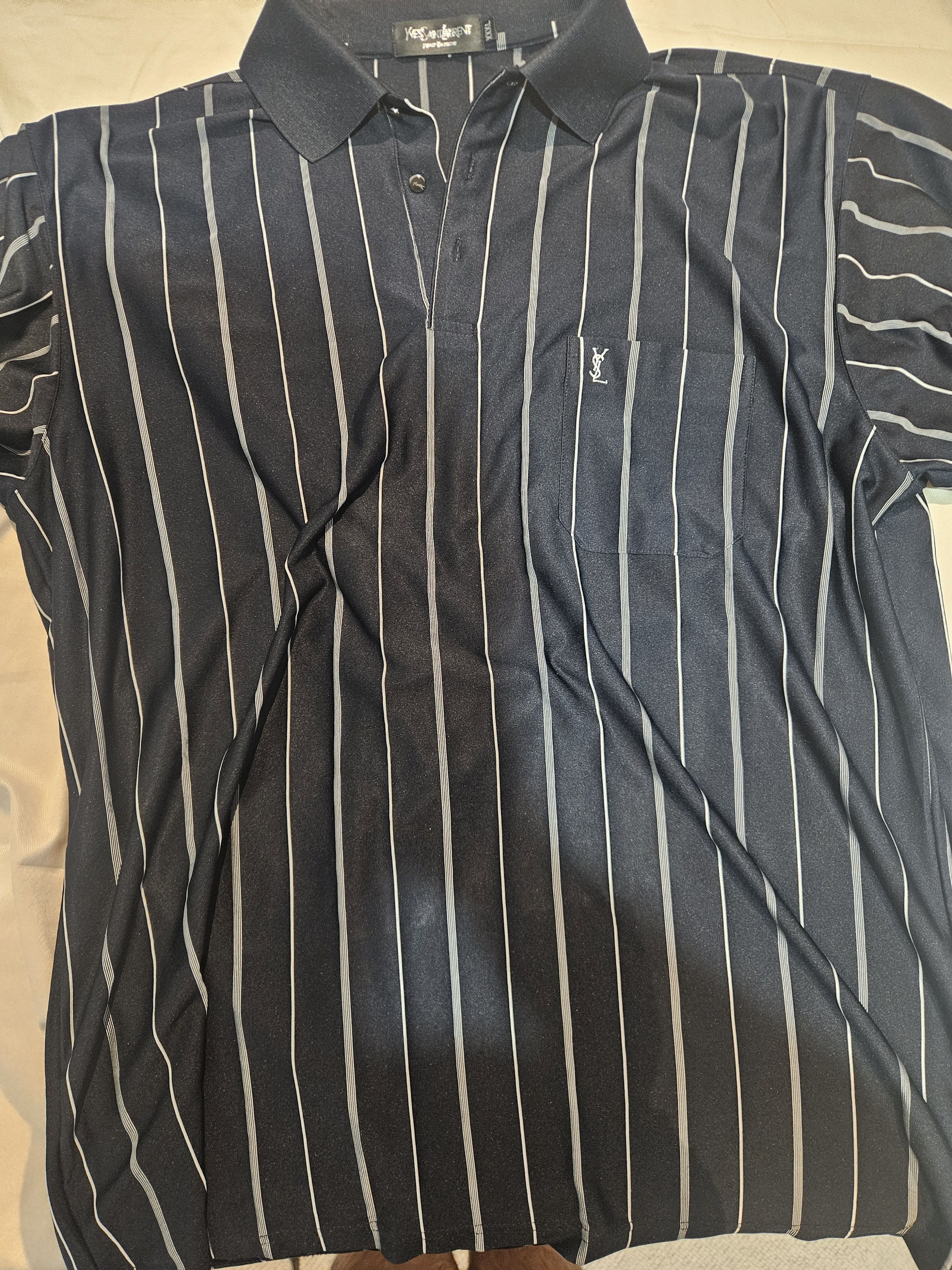 Yves Saint Laurent YSL Striped Polo Shirt Size US XXL / EU 58 / 5 - 1 Thumbnail