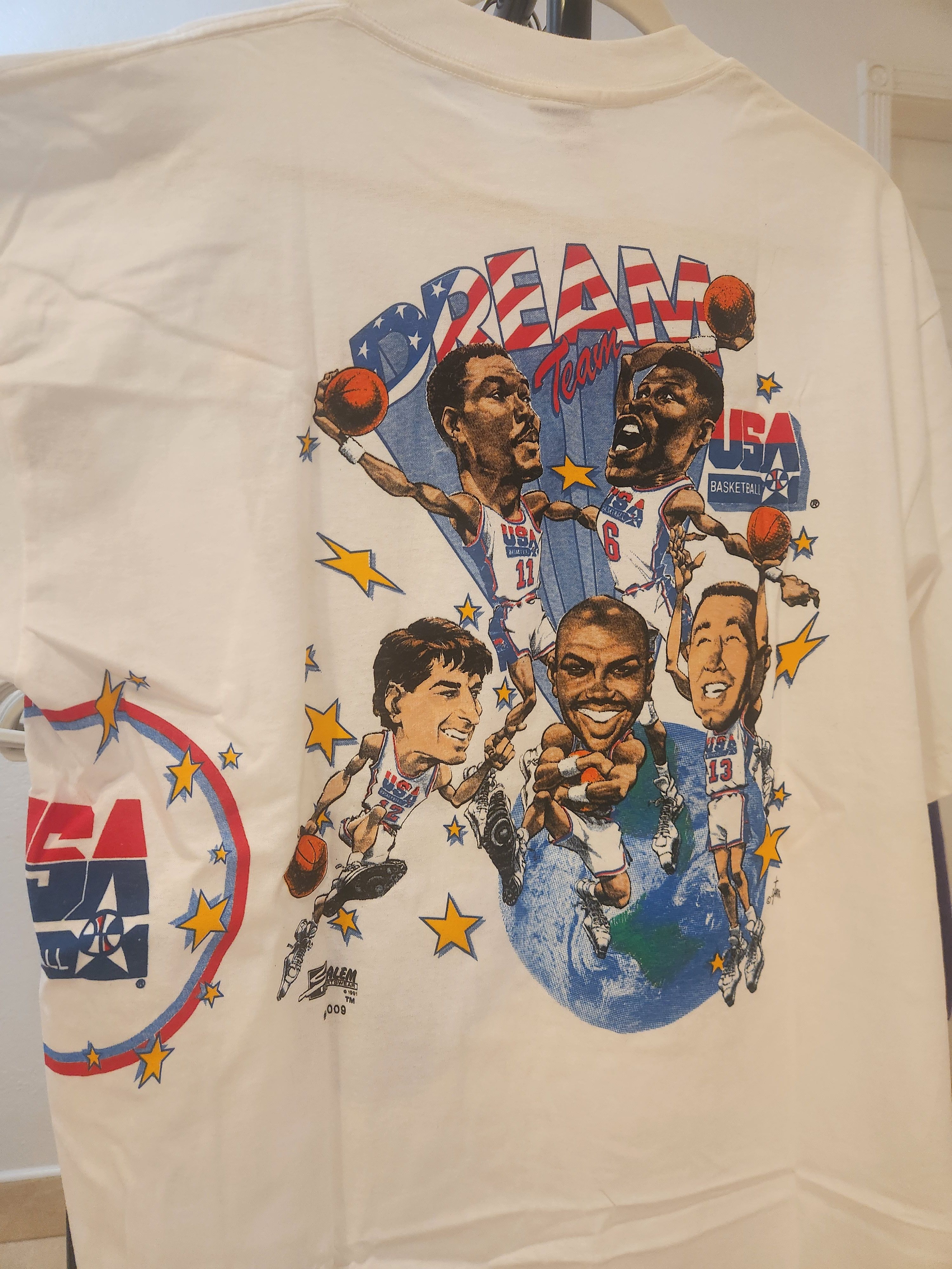 Salem Sportswear 1992 basketball Dreamteam Vintage Shirt Single Stitch Size US XL / EU 56 / 4 - 3 Thumbnail