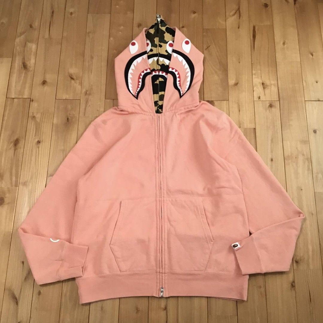 Bape BAPE CAMO Double Shark Full Zip Hoodie Salmon a bathing ape Size US XL / EU 56 / 4 - 1 Thumbnail