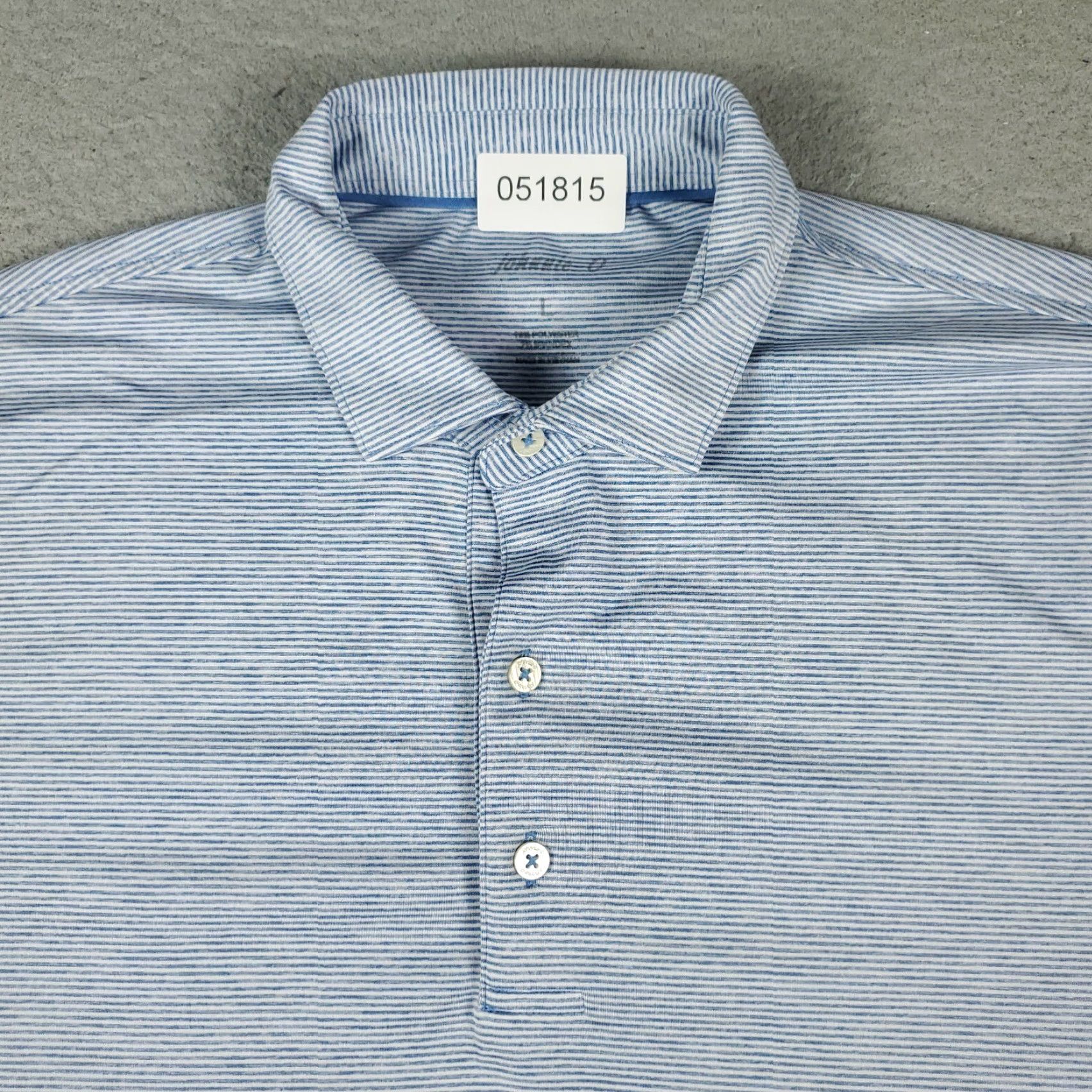 johnnie-O johnnie-O Polo Shirt Mens Size Large Blue Striped Casual Short Sleeve Size US L / EU 52-54 / 3 - 2 Thumbnail
