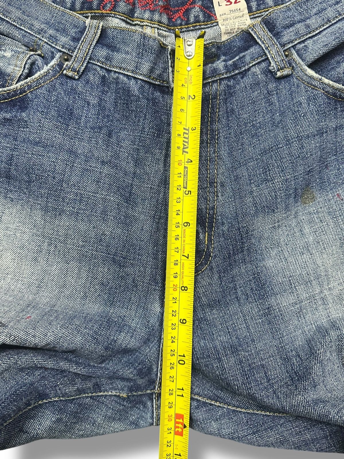 Abercrombie & Fitch Rare Drop 💥 Vintage Ezra Fitch Baggy Straight Jean LGB Style Size US 35 - 20 Thumbnail