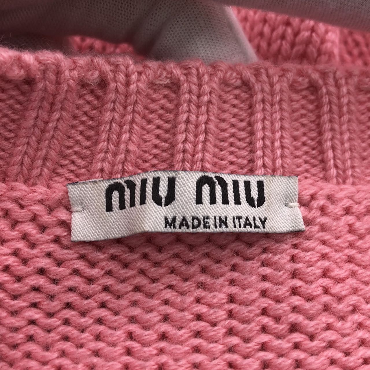 Miu Miu Miu Miu Pink Knit Cardigan with Jewel Buttons K26WX Size S / US 4 / IT 40 - 5 Thumbnail