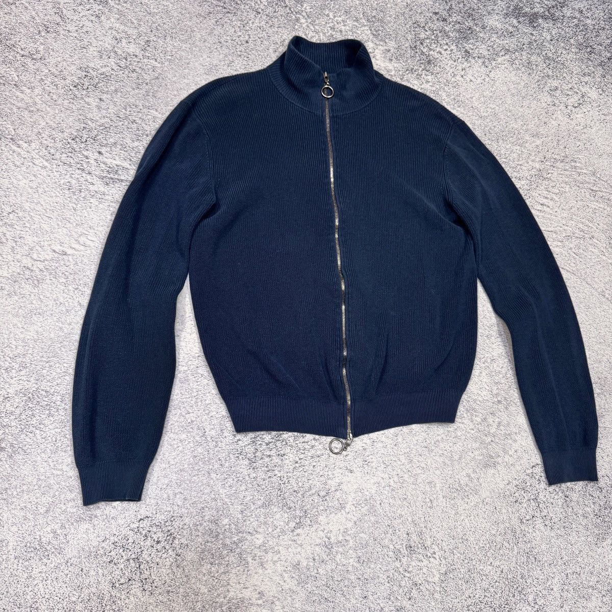 Other Kangra Italy Full Zip Cotton Cardigan Sweater Blue M size Size US M / EU 48-50 / 2 - 2 Thumbnail