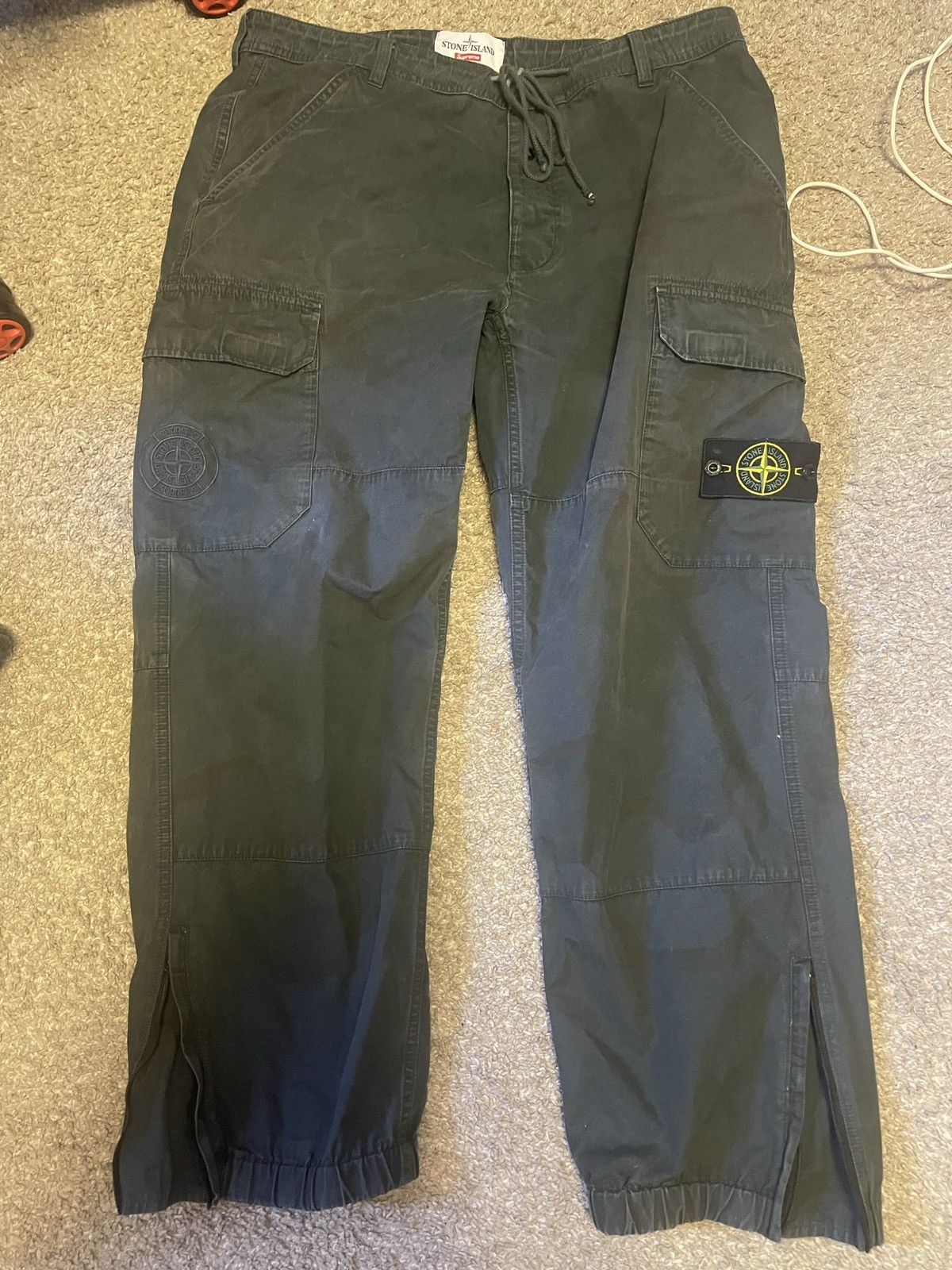 Stone Island Supreme Camo Cargo Pants | Grailed