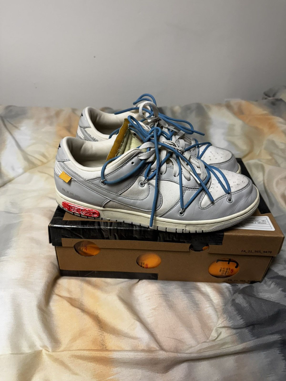 Nike × Off-White Nike Dunk Low Off-White Lot 5 Size US 11.5 / EU 44-45 - 2 Thumbnail