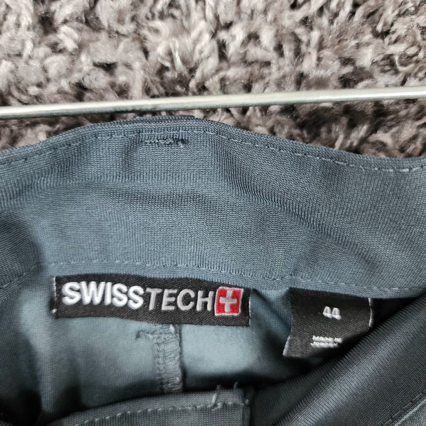 Vintage Swiss Tech Mens Solid Blue 100% Polyester Short Size 44 Size US 44 / EU 60 - 2 Thumbnail