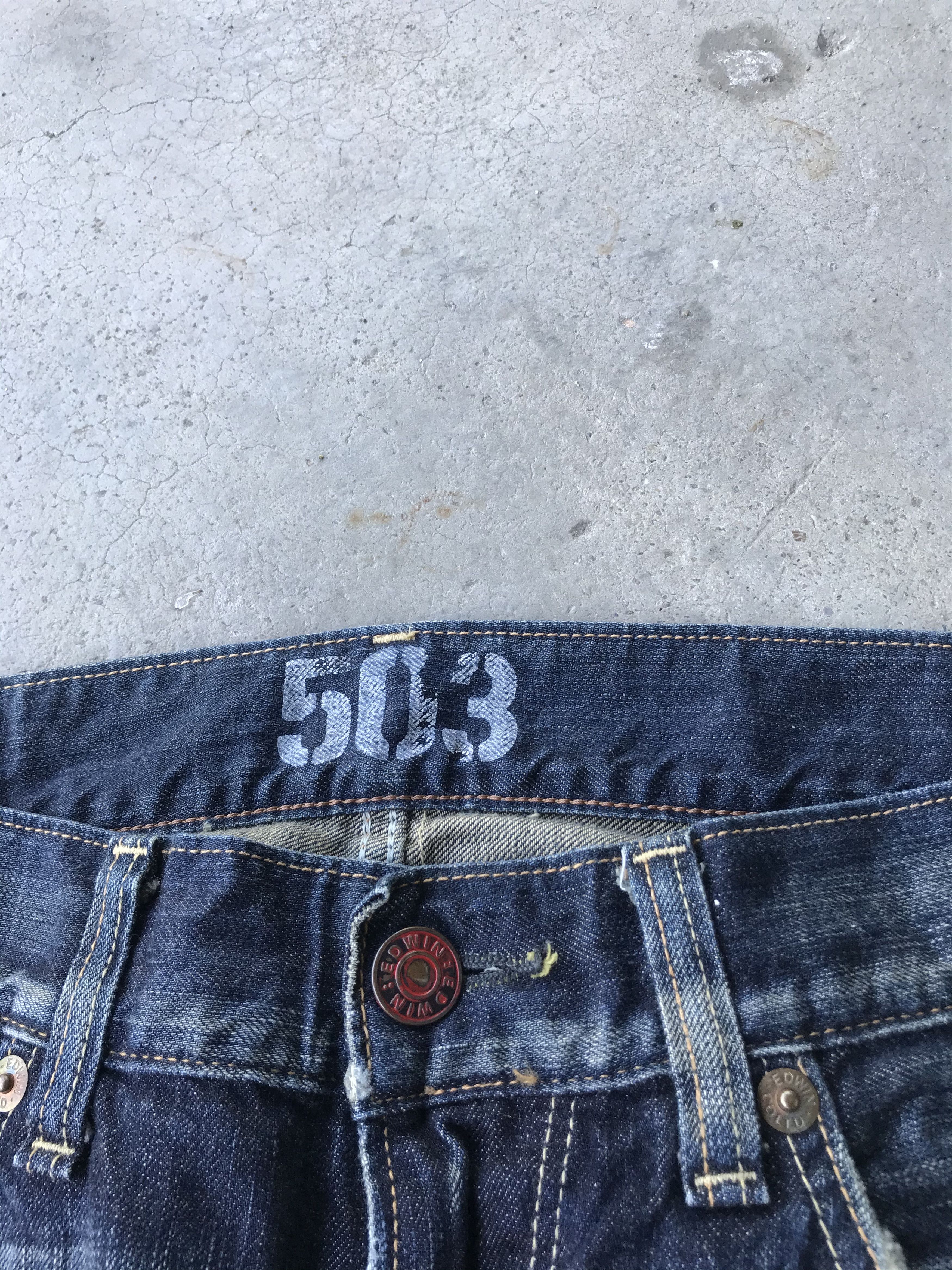 Edwin 503 blue trip flare jeans