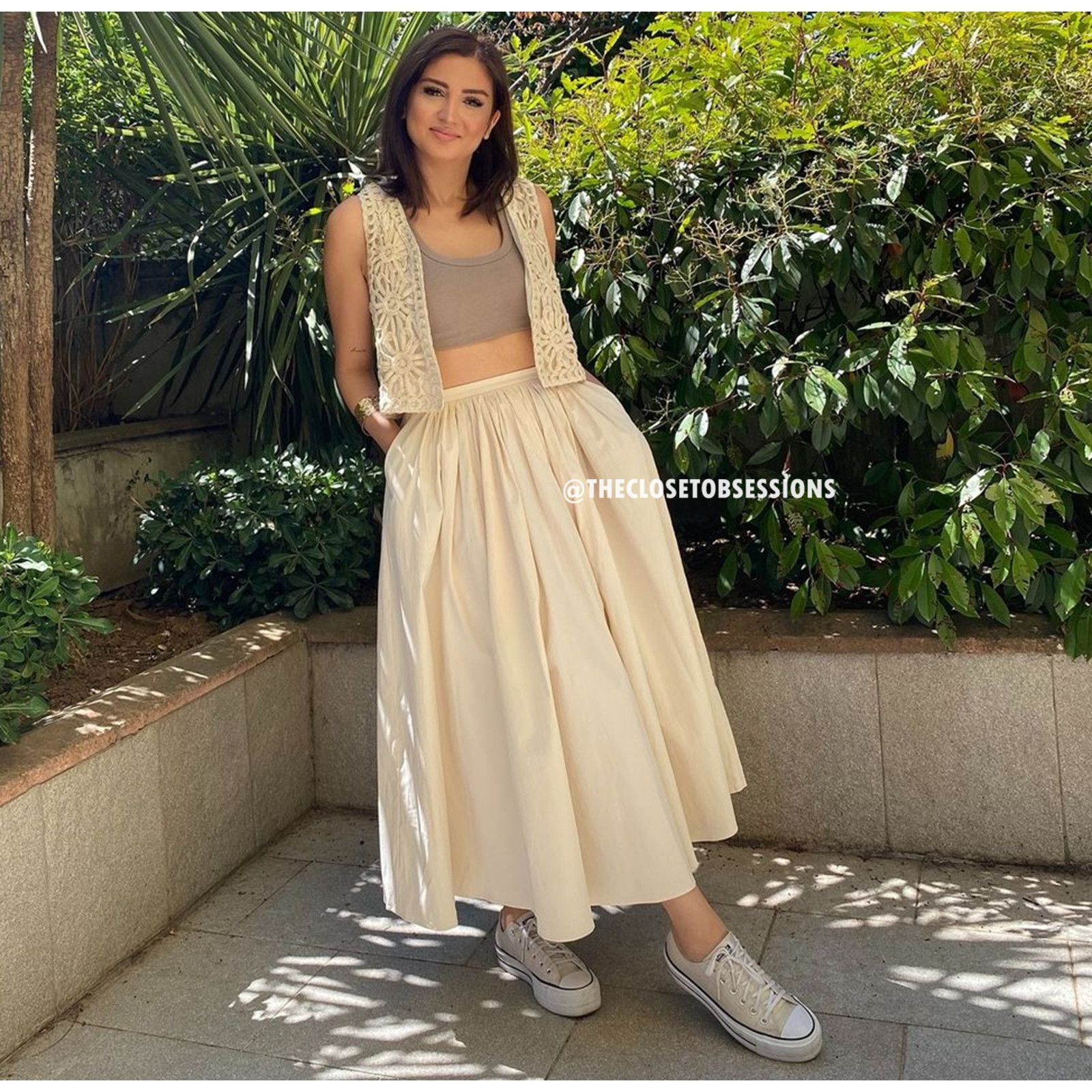 Zara ZARA BLOGGER FAVE!!! women's Ecru Voluminous Skirt NWT Size 30" / US 8 / IT 44 - 15 Thumbnail