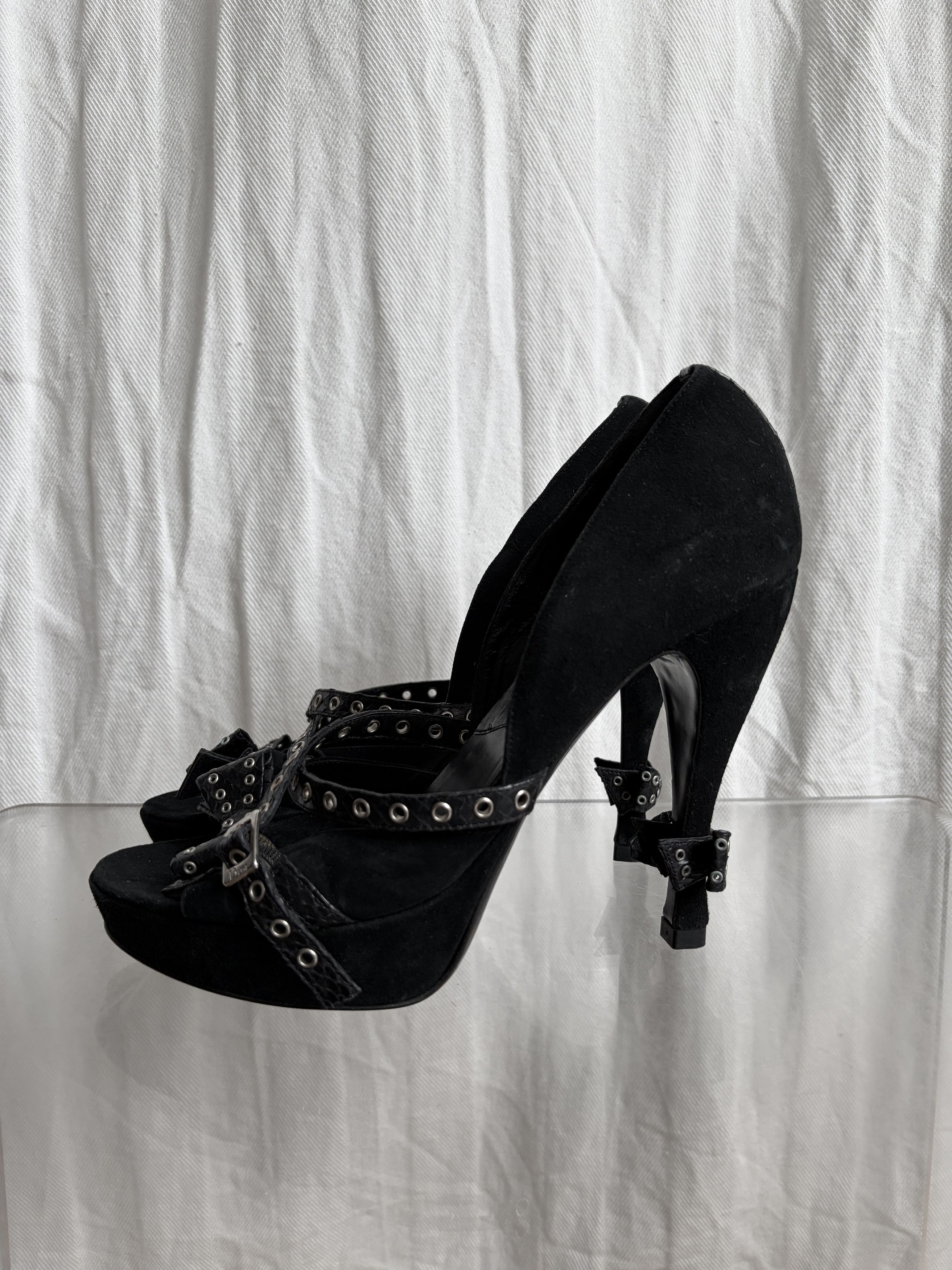 Dior AW03 by John Galliano Studded Bondage Heels Size US 10 / IT 40 - 4 Thumbnail