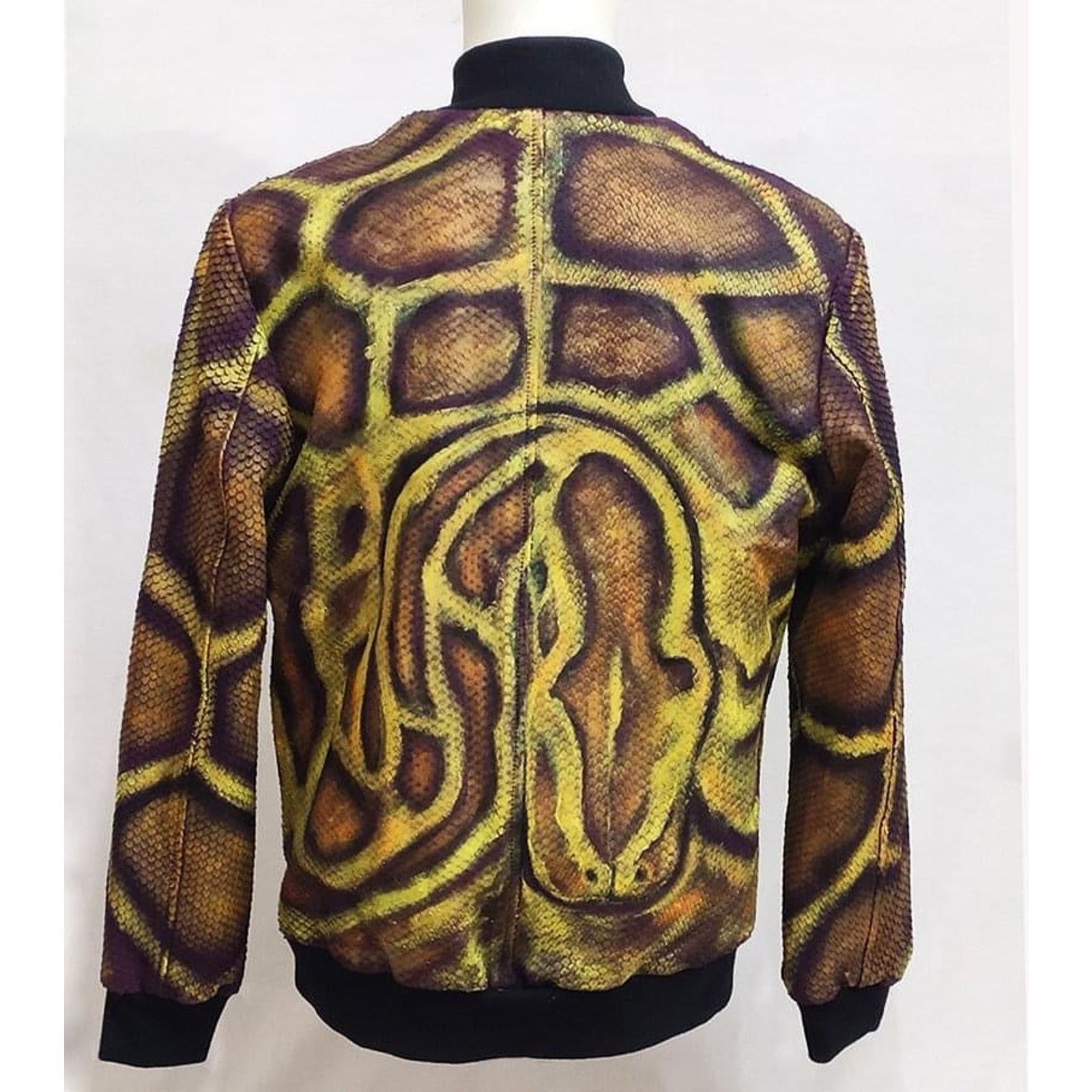 & Other Stories Jaden Hand-Painted Embossed Snake Leather Jacket Size US L / EU 52-54 / 3 - 8 Thumbnail