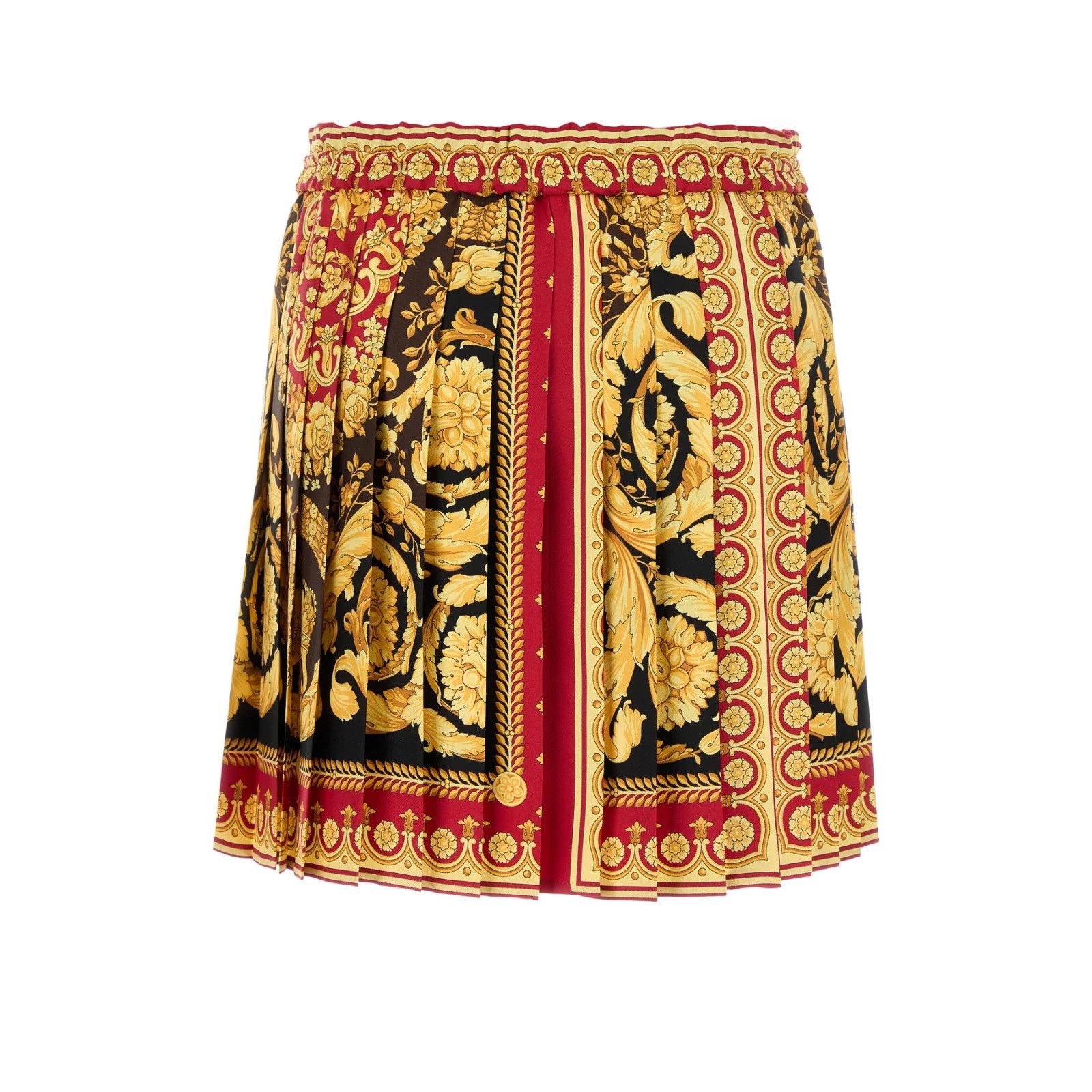 Versace VERSACE Multicolor Printed Silk Mini Skirt New & Authentic ( Size 27" / US 4 / IT 40 - 2 Thumbnail