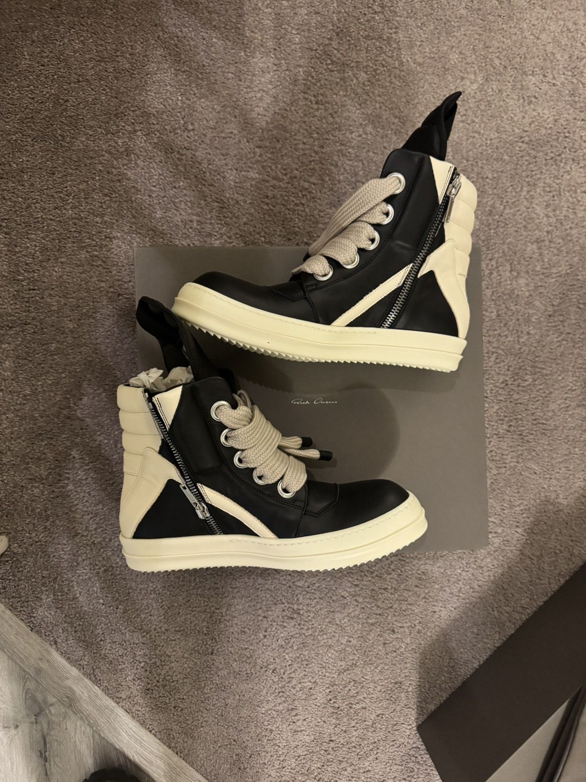 Rick Owens Rick Owens Geobaskets Jumbo Lace Size US 10 / EU 43 - 2 Thumbnail