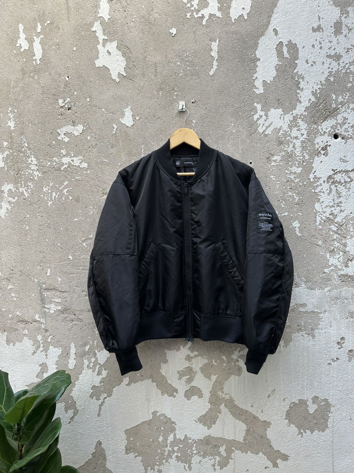Freedom Noise MA-1 フライトジャケット ブラックGUとのコラボ Japanese Brand × Undercover Undercover “Freedom Noise” GU