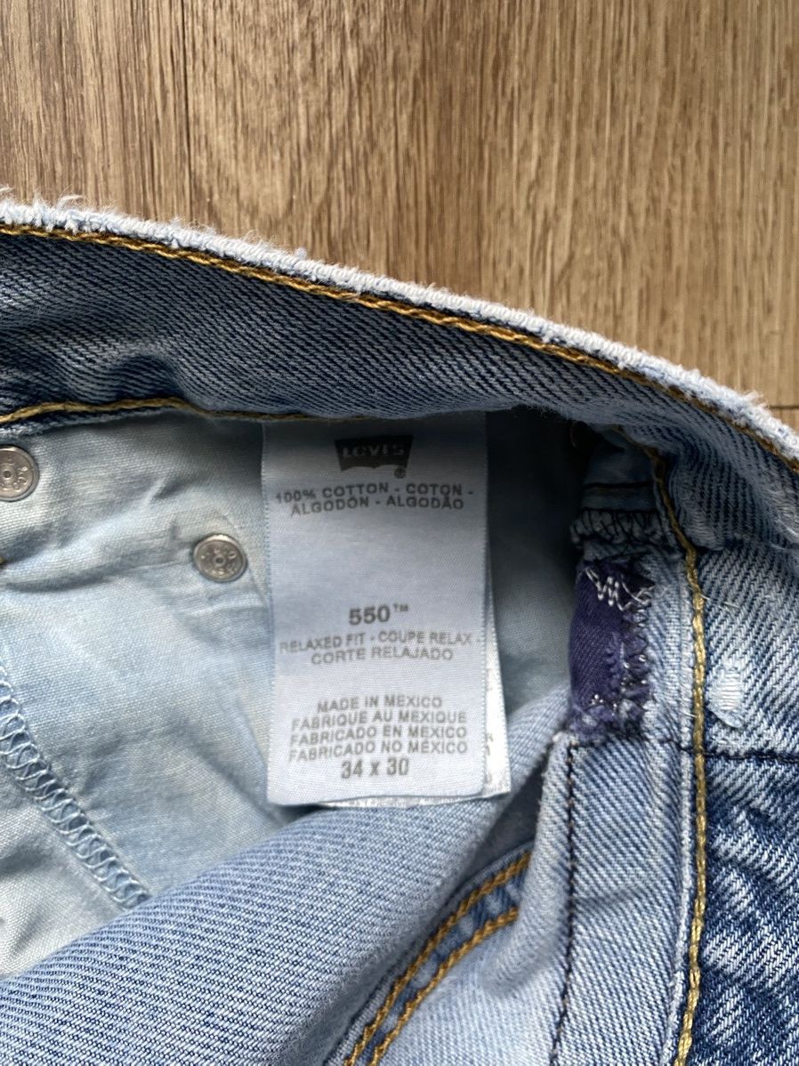 Levi's Vintage Y2K Levis 550 Distressed Denim Jeans Size US 34 / EU 50 - 9 Thumbnail