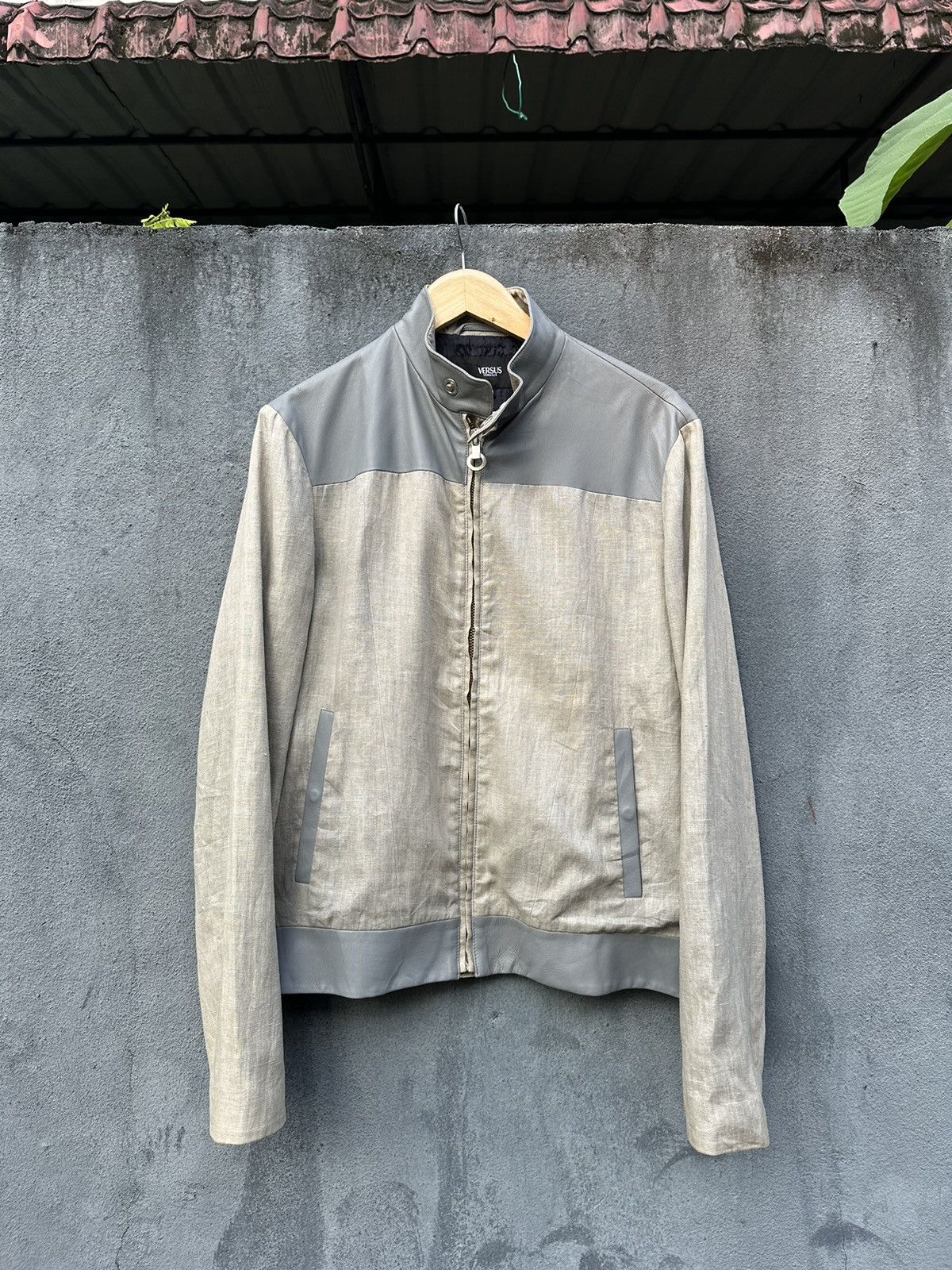 Versace 👹Versus Versace Wool Bomber Jacket Size US M / EU 48-50 / 2 - 2 Thumbnail