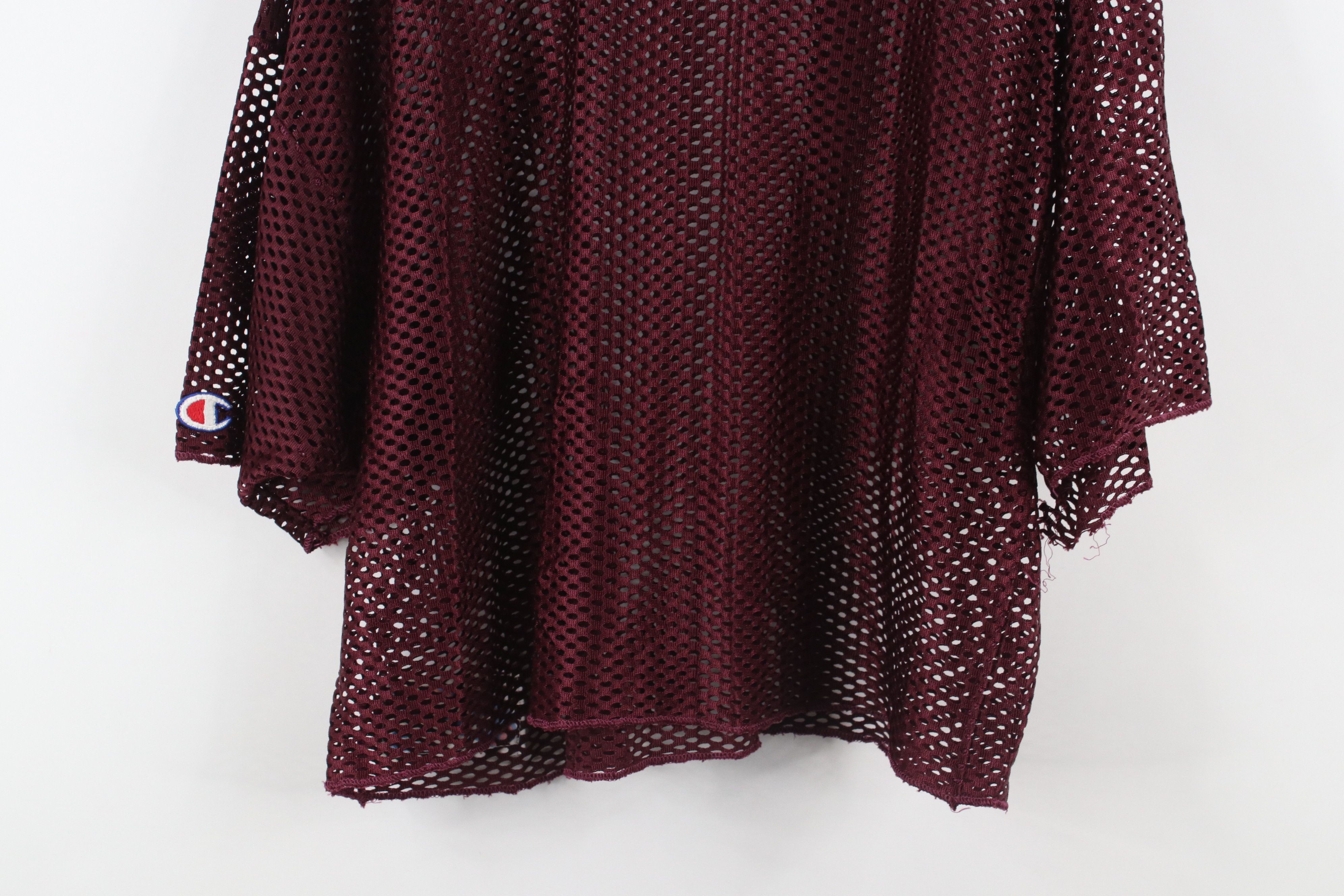 Champion × Vintage Vintage 80s Champion Cropped Football Jersey Burgundy USA Size US XL / EU 56 / 4 - 11 Thumbnail