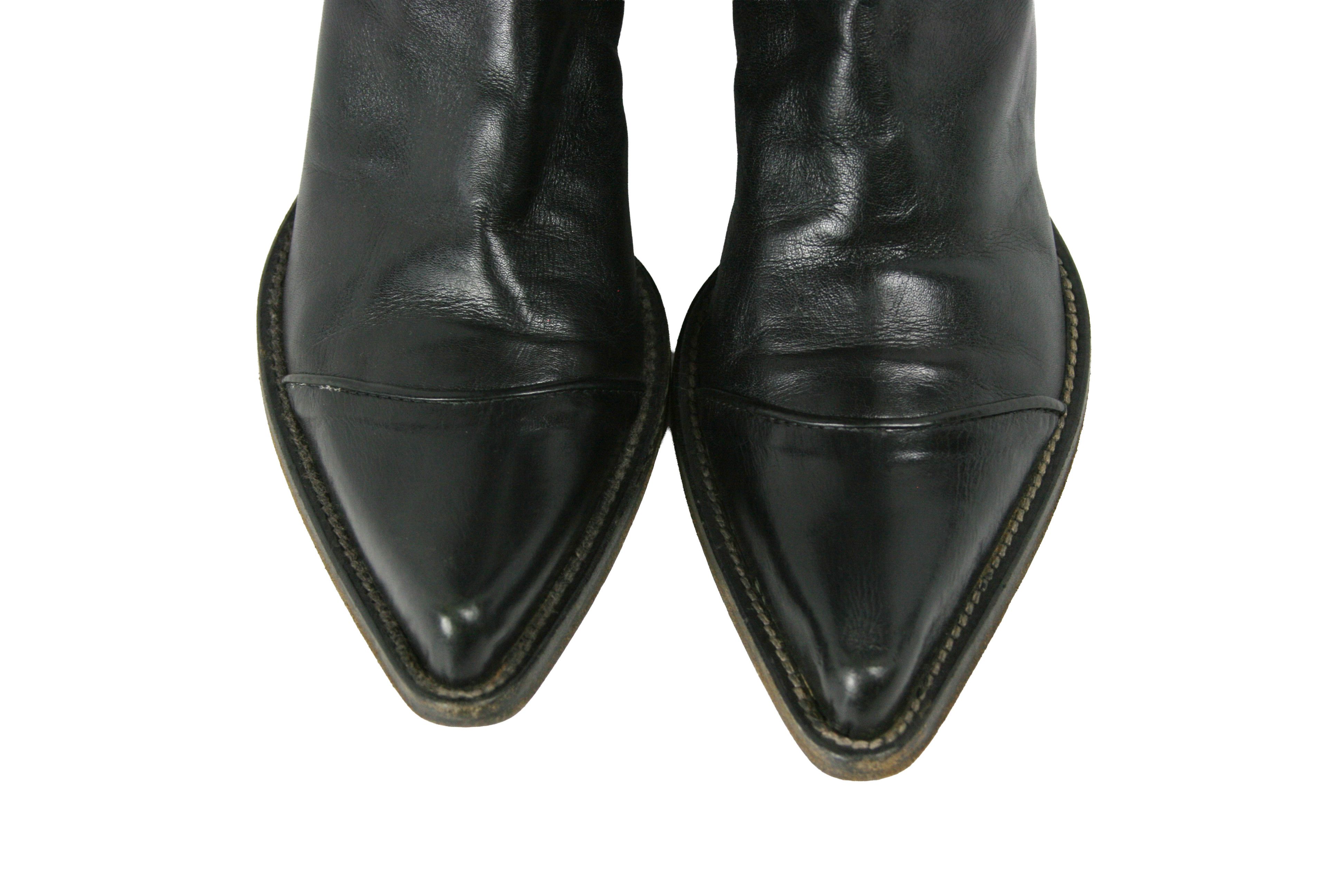 Other Fauzian Jeunesse Y2K Knight Rockstuds Leather Knee Boots Size US 5 / IT 35 - 5 Thumbnail