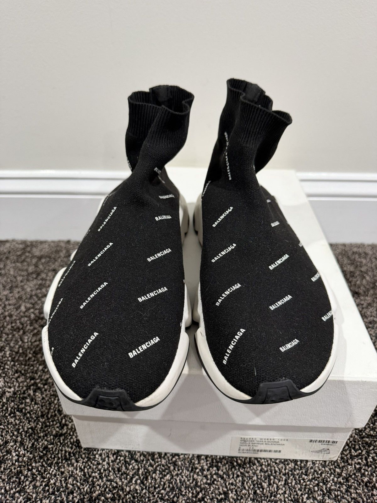 Balenciaga Balenciaga Monogram all Over Logo Speed Trainer Sneakers Size US 10 / EU 43 - 5 Thumbnail