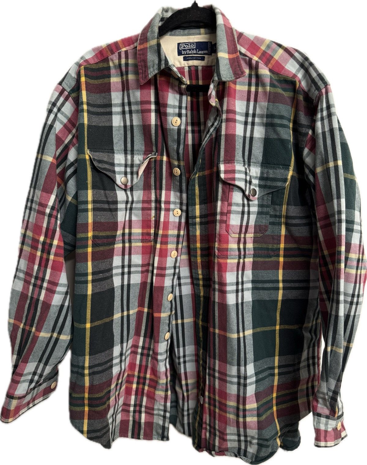 Polo Ralph Lauren × Vintage rare ralph lauren oversized flannel Size US L / EU 52-54 / 3 - 1 Thumbnail