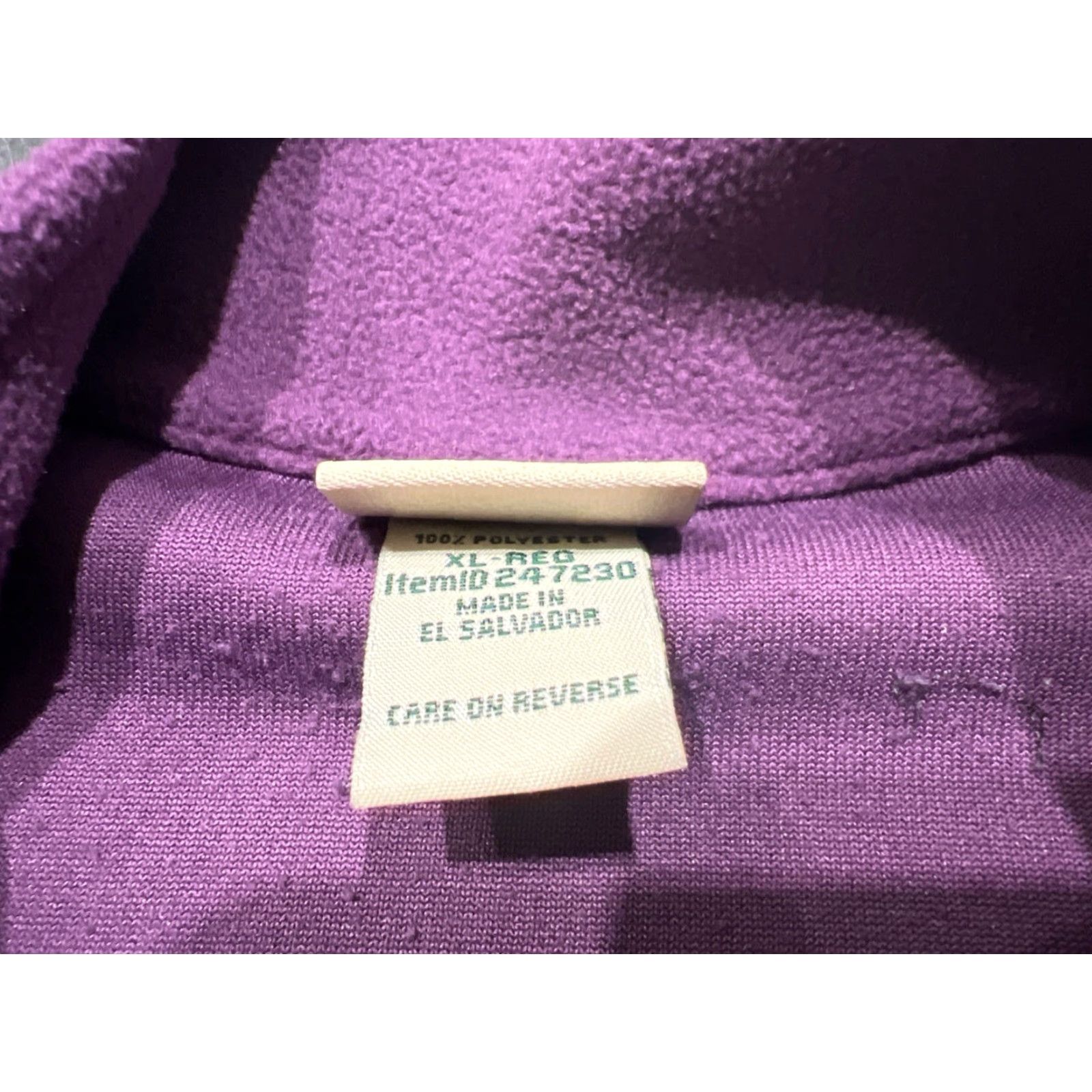Vintage LL Bean Women Sweater XL Purple Full Zip Fleece Womens Size XL / US 12-14 / IT 48-50 - 6 Thumbnail