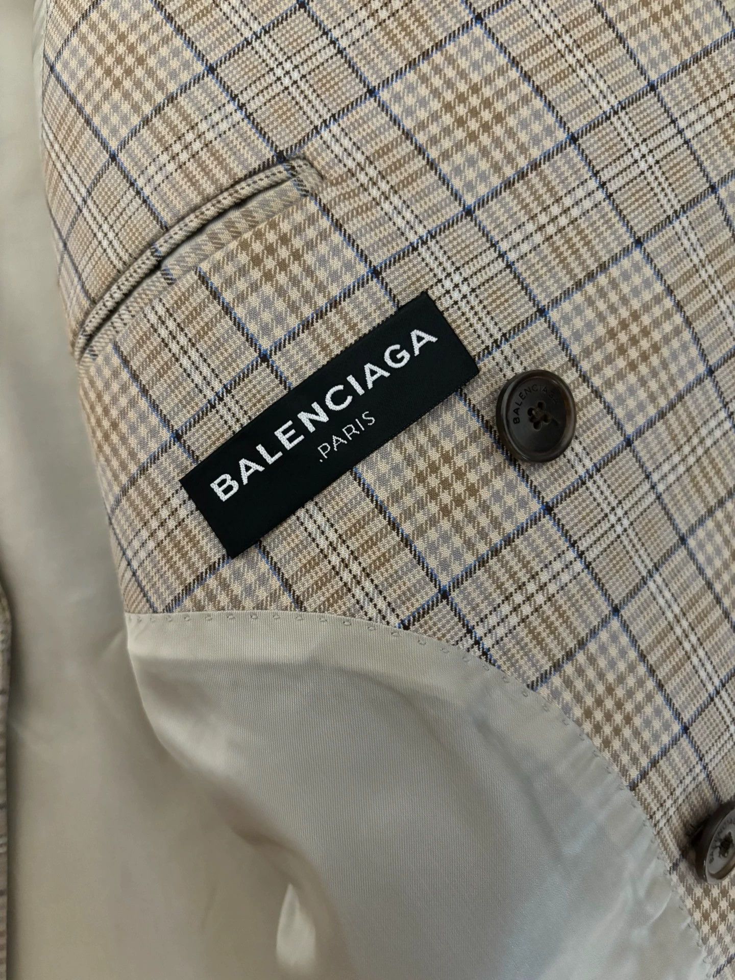 Balenciaga Balenciaga 2017SS Boxy Check Oversized Suit Size S Size 40S - 2 Thumbnail