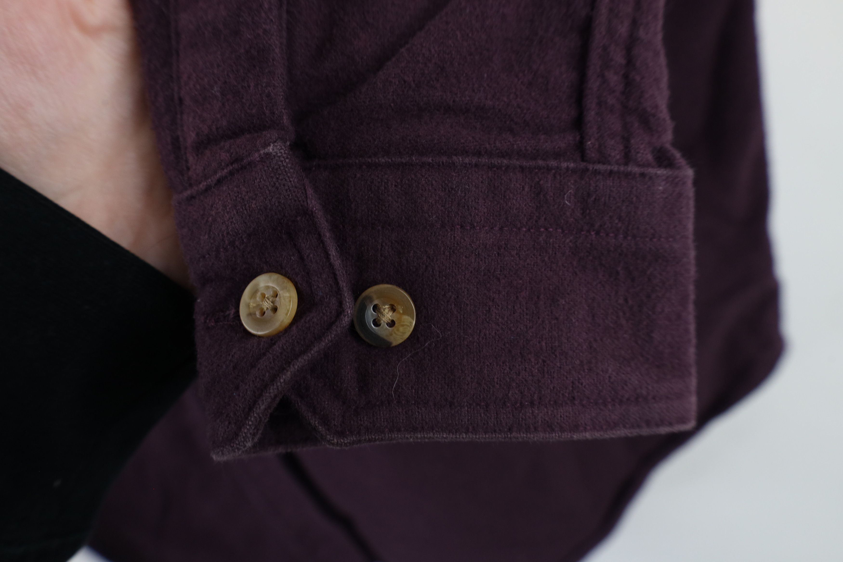 Lands' End × Vintage Vintage 90s Lands End Chamois Cloth Button Shirt Purple Size M / US 6-8 / IT 42-44 - 5 Thumbnail