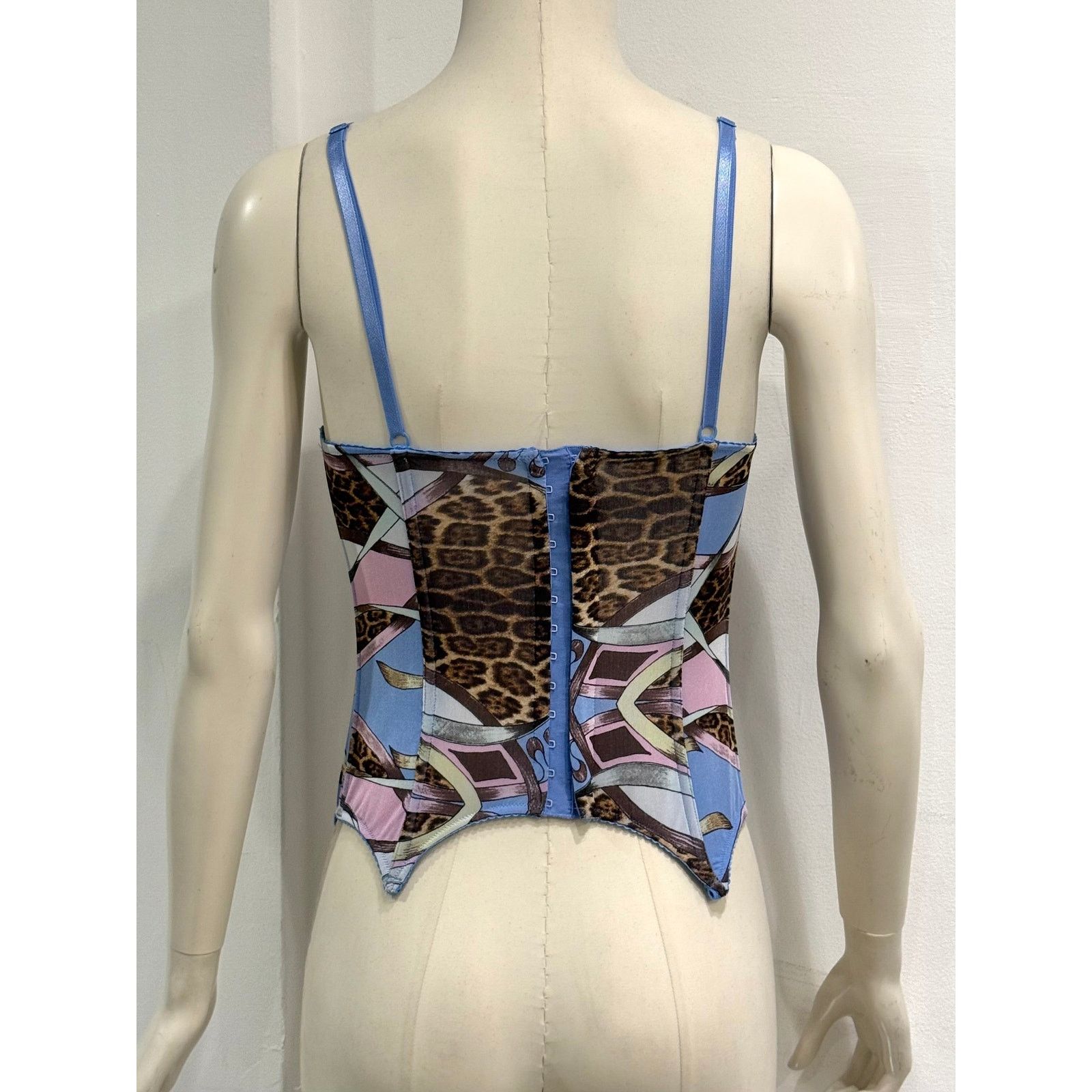 Roberto Cavalli 2000s Roberto Cavalli printed corset top Size L / US 10 / IT 46 - 2 Thumbnail