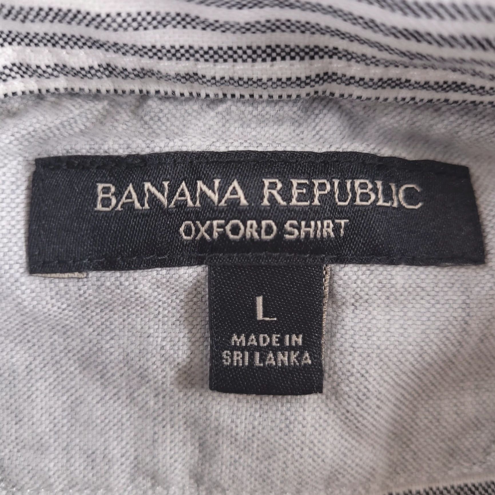 Banana Republic Banana Republic Shirt Mens Large Oxford Short Sleeve Button Stripe Black White L Multicolor Size US L / EU 52-54 / 3 - 3 Thumbnail