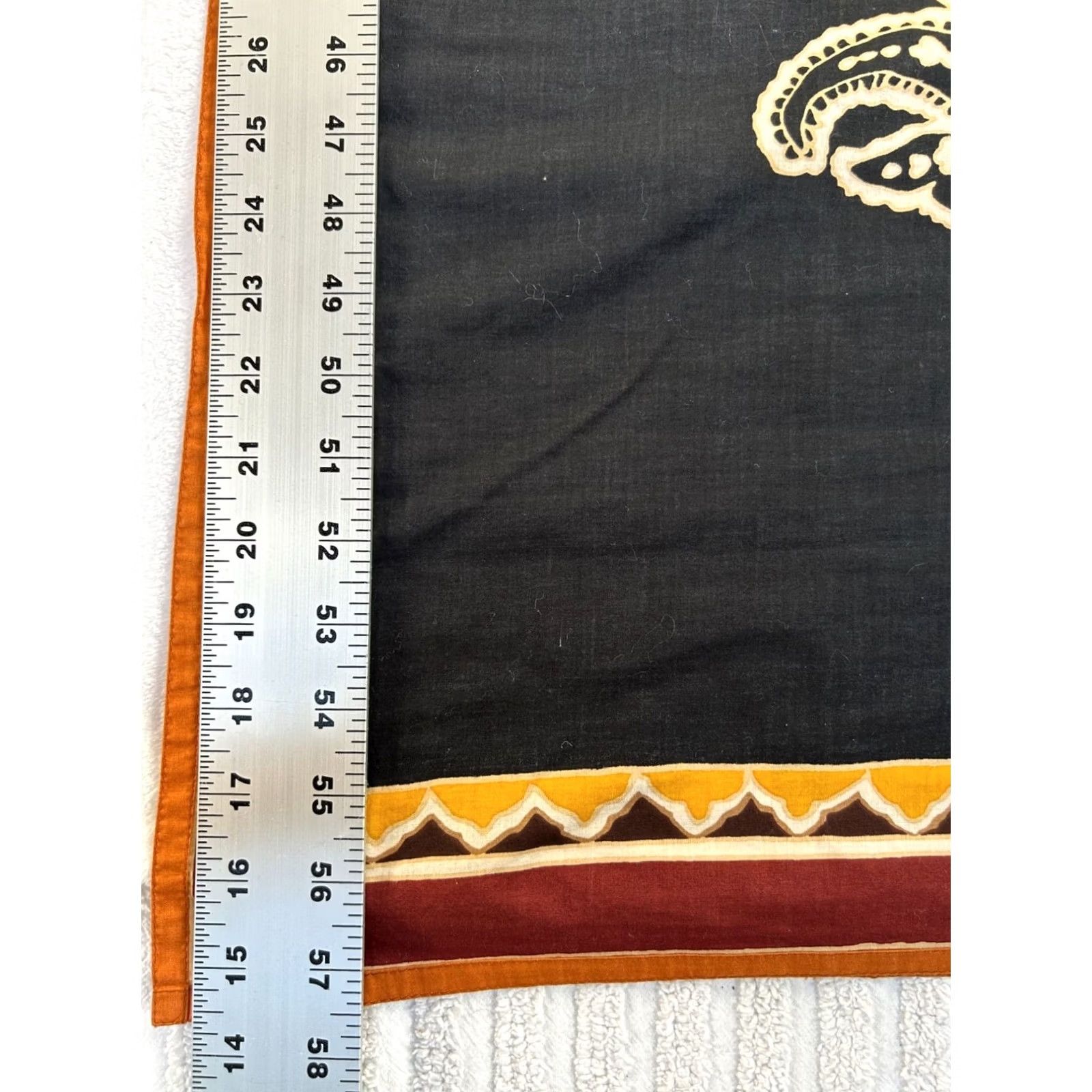 Jim Thompson Jim Thompson Women’s Scarf 57x25 Multicolor Paisley Floral Print Designer Wrap Size ONE SIZE - 3 Thumbnail