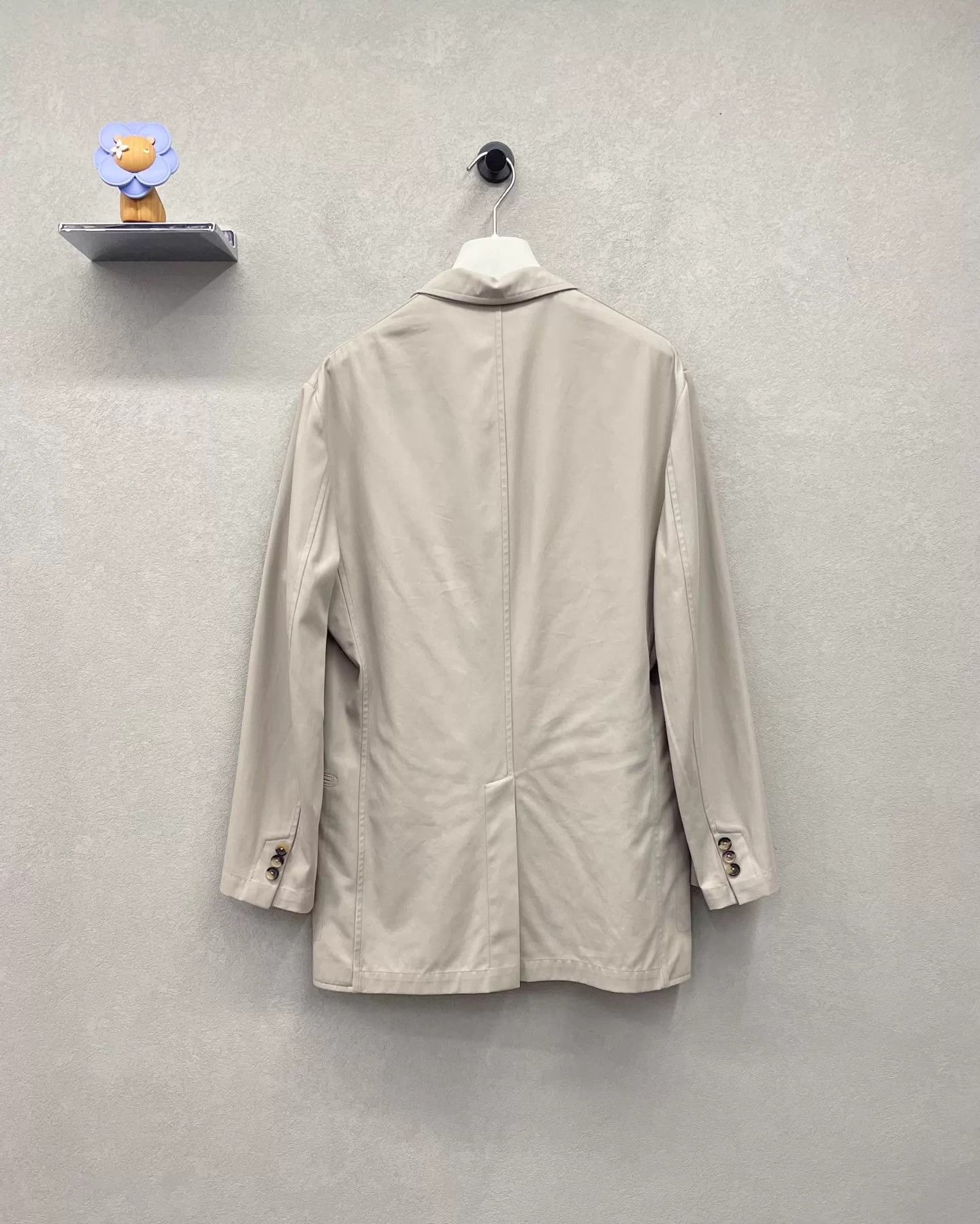 Hermes Hermes Light Gray Blazers Jacket Size 46R - 2 Thumbnail