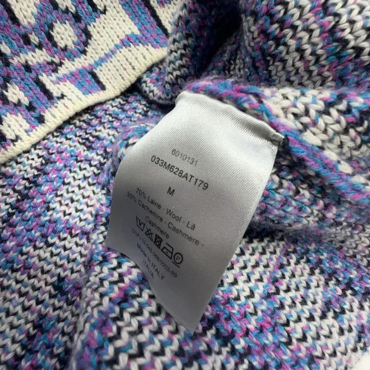 Dior Dior Dior x Stussy Blue Long Sleeve Cashmere Sweater 0079- Size US M / EU 48-50 / 2 - 3 Thumbnail