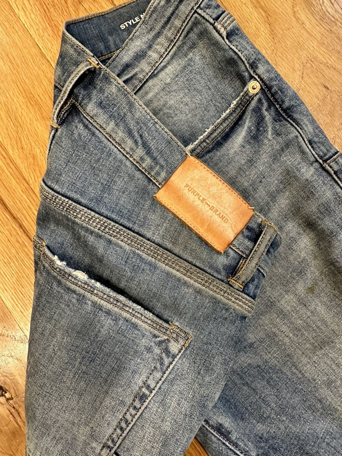 Purple Brand Purple Brand Stained Blue Denim Jeans Size 32 Size US 32 / EU 48 - 5 Thumbnail