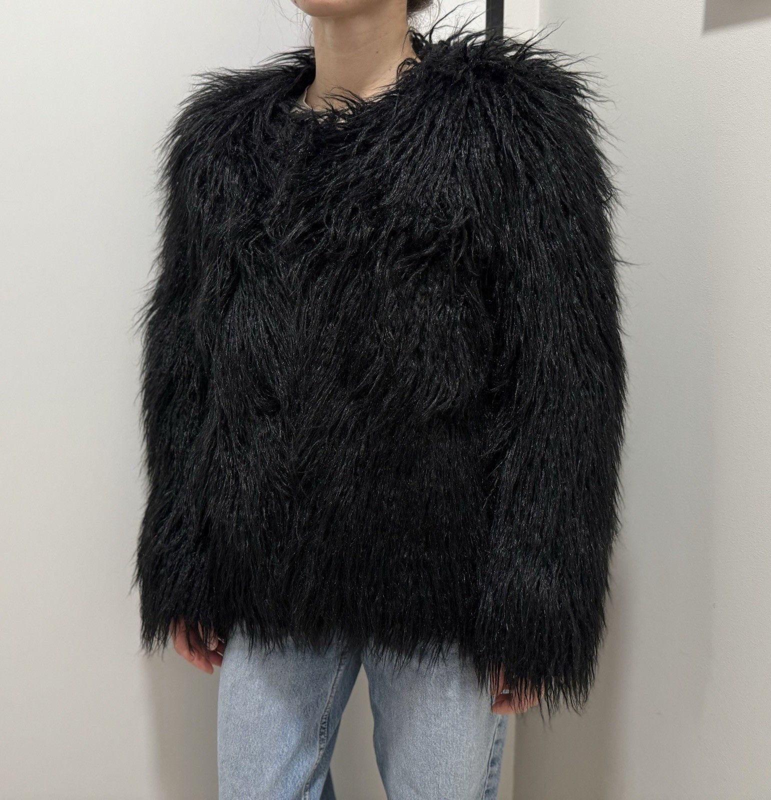 Samsoe Samsoe DDP Samsoe Samsoe Sophia Womens Faux Fur Jacket Black Size M Size M / US 6-8 / IT 42-44 - 2 Thumbnail