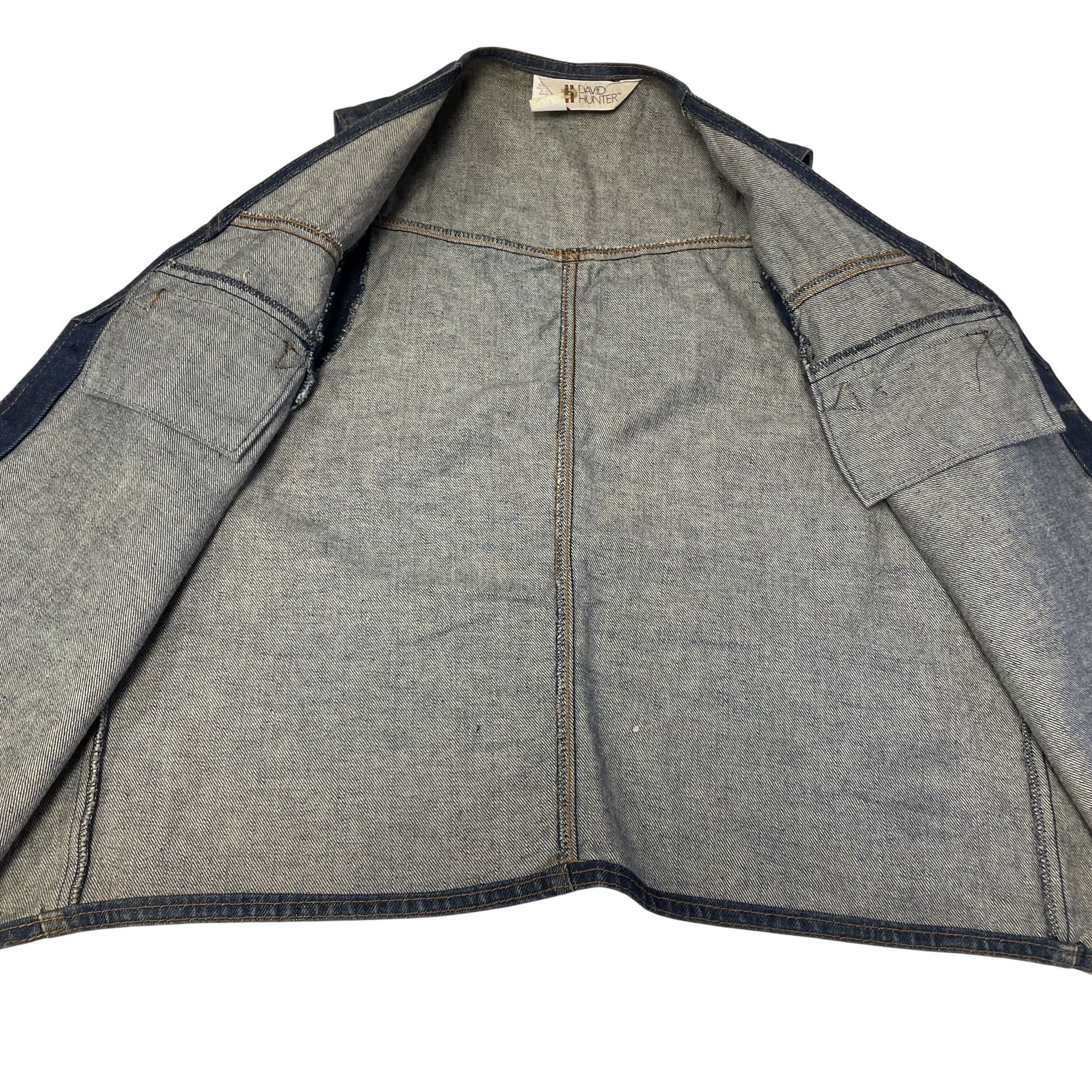 Other Vtg David Hunter Blue Jean Btn Up RODEO Waistcoat Vest Size US L / EU 52-54 / 3 - 7 Thumbnail