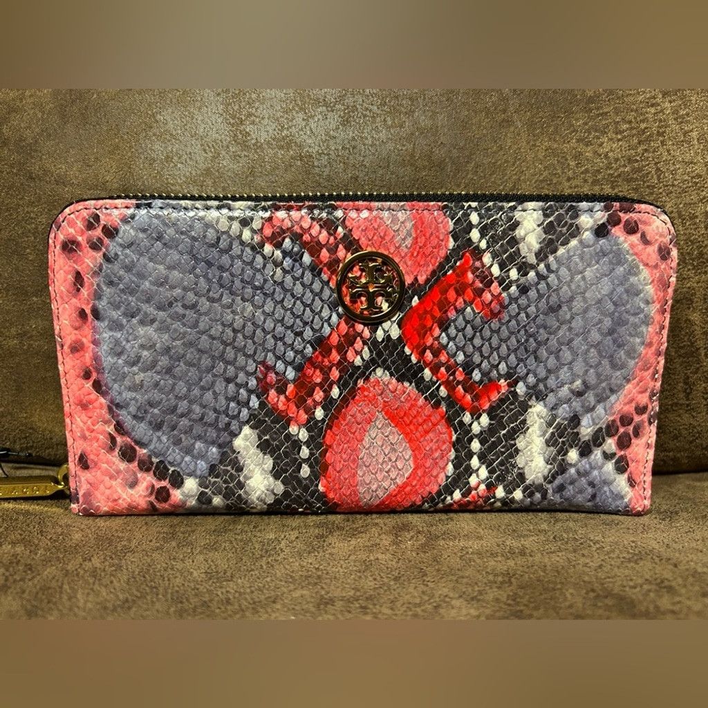 Tory Burch Tory Burch Python Embossed Leather Zip Around Wallet - NWOT Size ONE SIZE - 1 Thumbnail