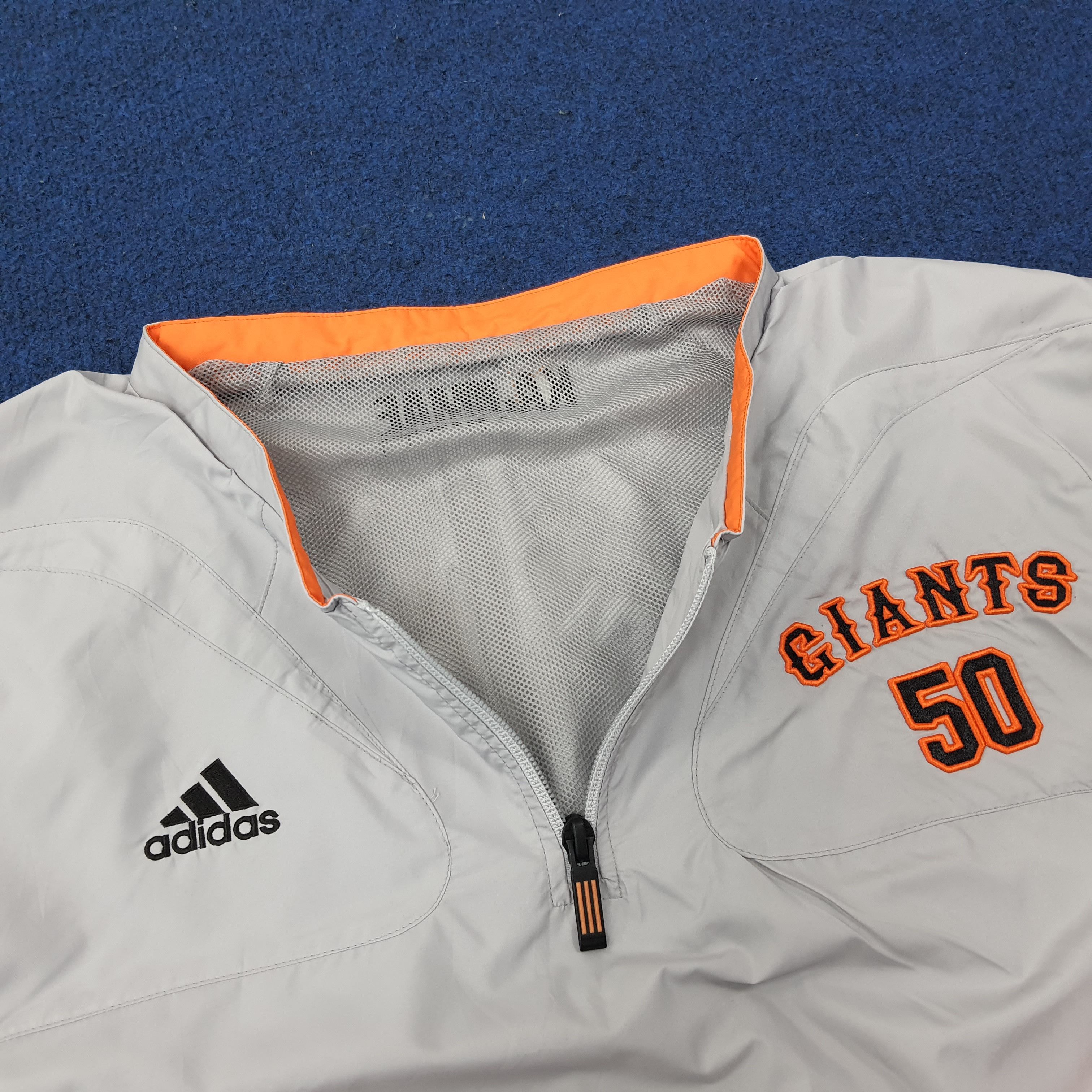 Adidas Vintage Adidas Giants MLB Team Sports Half Zipper C239N34 Size US XL / EU 56 / 4 - 5 Thumbnail