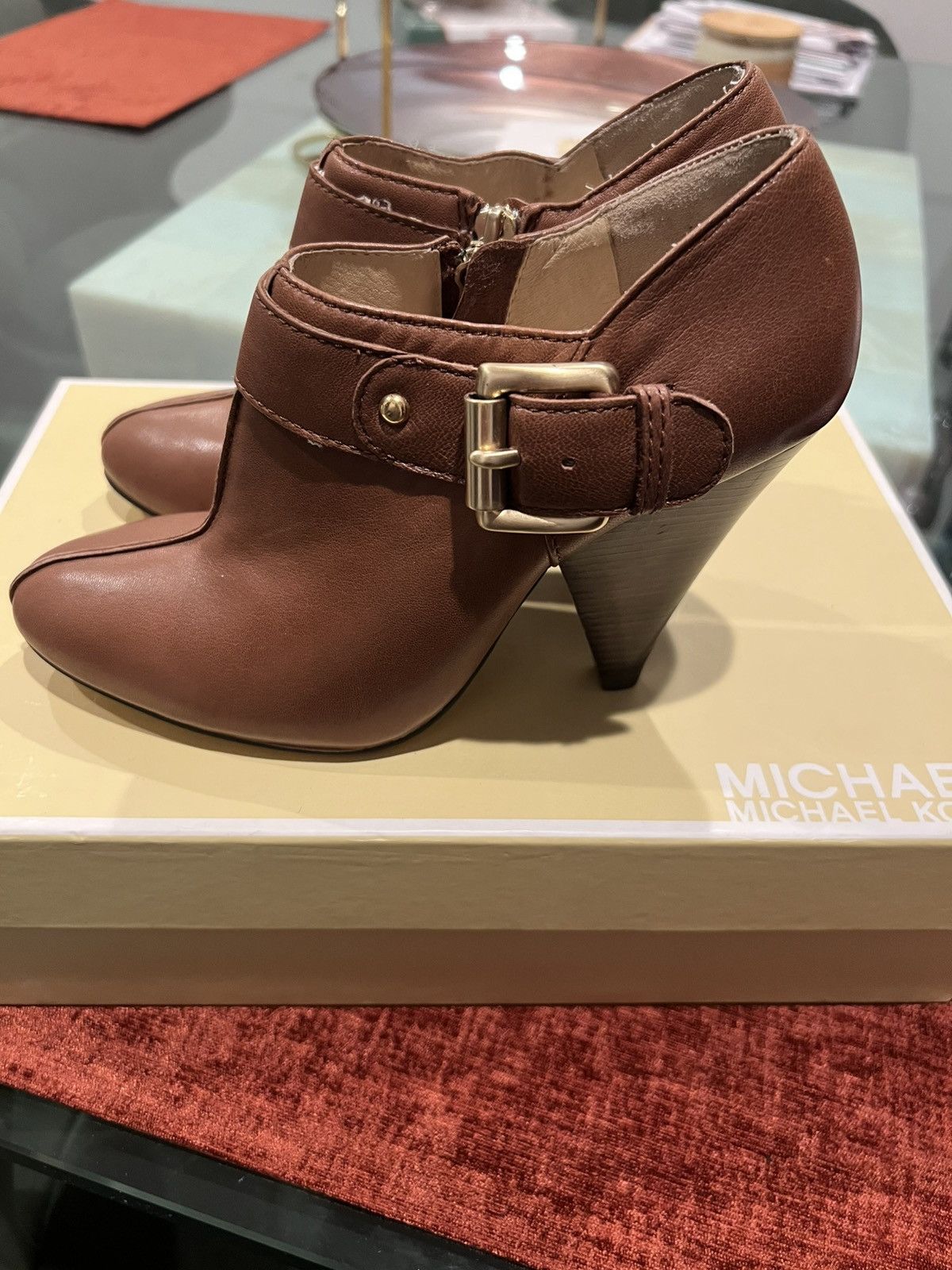Michael Kors Michael Kors Anna Belle Bootie, Leather Buckle Ankle Boots Size US 6 / IT 36 - 8 Thumbnail