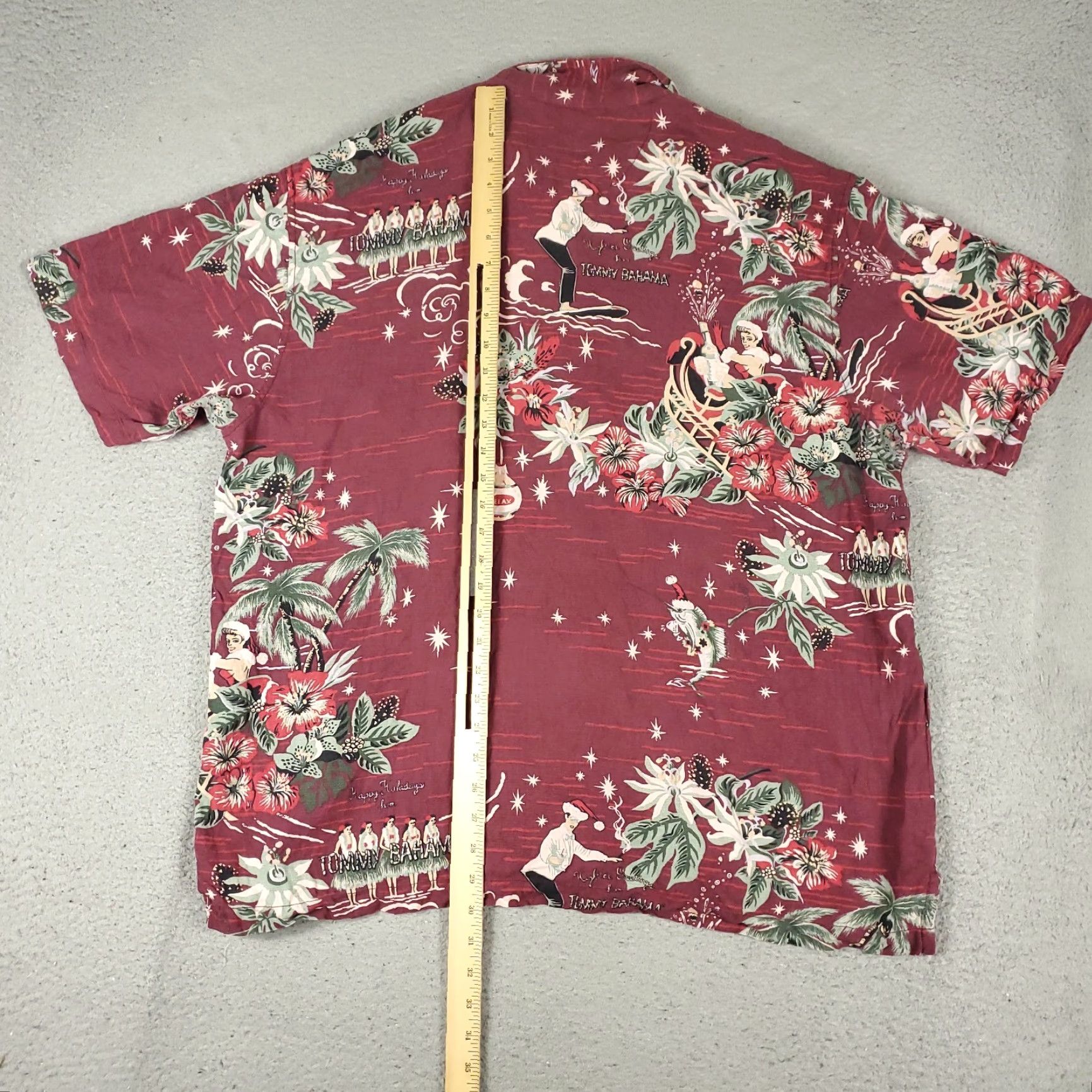 Tommy Bahama Tommy Bahama Shirt Mens XL Red Christmas Print Hawaiian Button Up Short Sleeve Classic Aloha Beach Size US XL / EU 56 / 4 - 5 Thumbnail