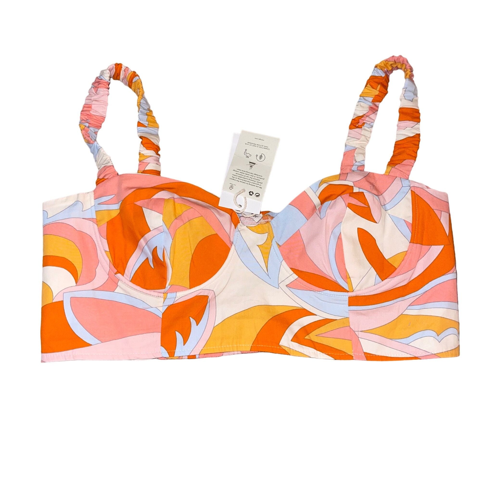 Mango Mango Womens Top Size Large Multicolor Abstract Size L / US 10 / IT 46 - 1 Thumbnail