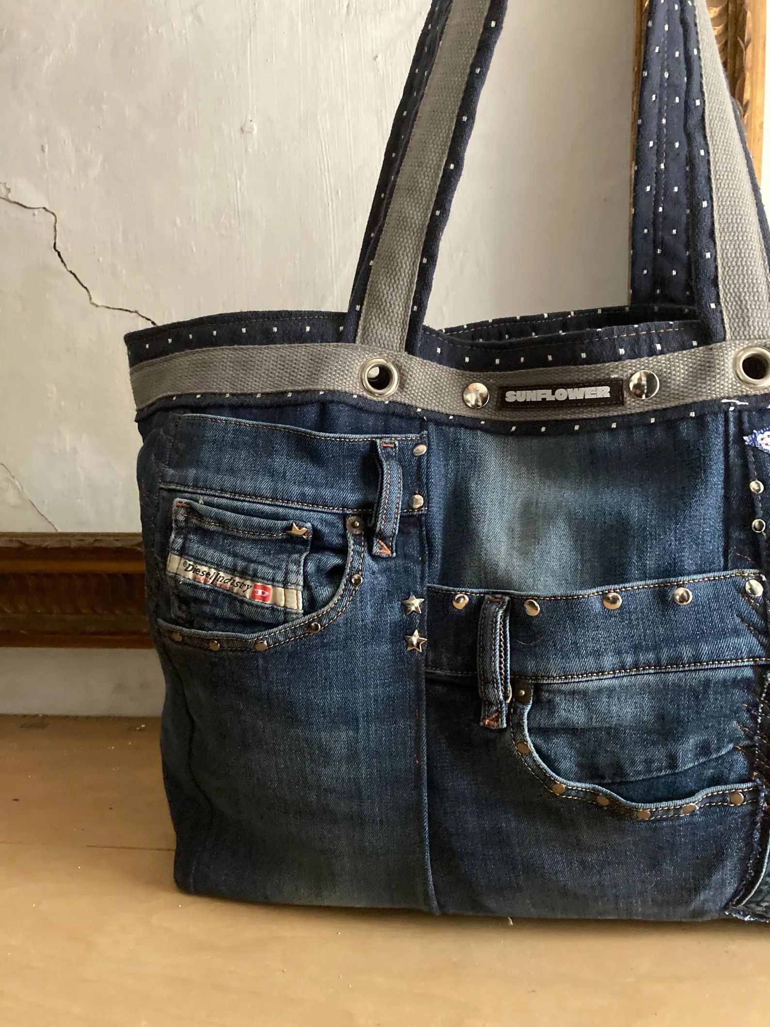 Diesel 90s Diesel upcycled tote bag by Sunflower Size ONE SIZE - 5 Thumbnail