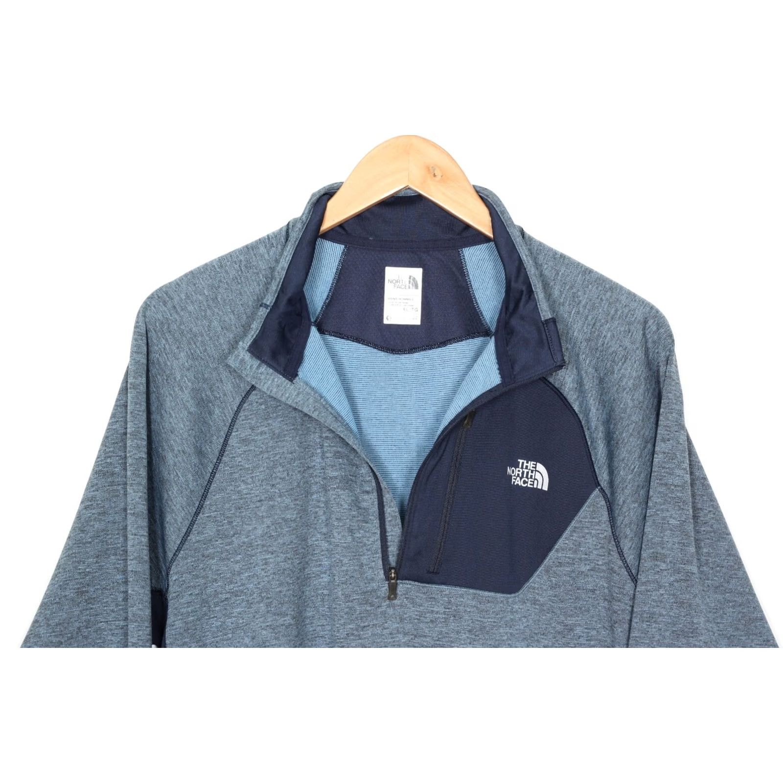 The North Face THE NORTH FACE FLASHDRY Half Zip Top Active Wear Men XL Melange Blue Size US XL / EU 56 / 4 - 2 Thumbnail
