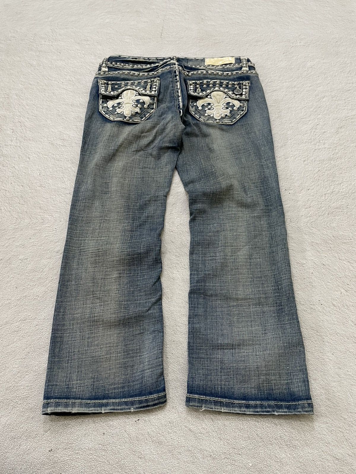 Japanese Brand 00s Studed Denim Embellished Y2K Designer Jeans Bling Pocket Size US 28 / EU 44 - 1 Thumbnail
