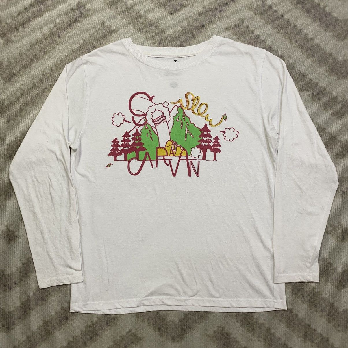 go slow caravan GO SLOW CARAVAN Camping/Outdoor Life Long Sleeve T-shirt Size US M / EU 48-50 / 2 - 1 Thumbnail