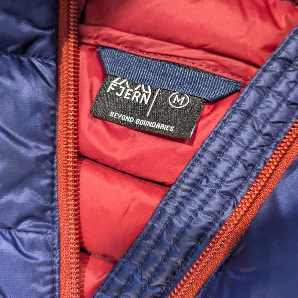 Other Fjern AKTIV Down Hooded Feather Puffer Jacket Navy Rust Size US M / EU 48-50 / 2 - 8 Thumbnail